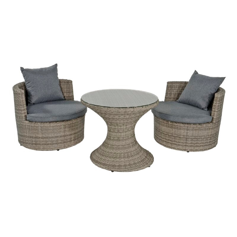 
                  
                    Lounge-Set 3 tlg. Polyrattan grau - Ancona Cloud
                  
                
