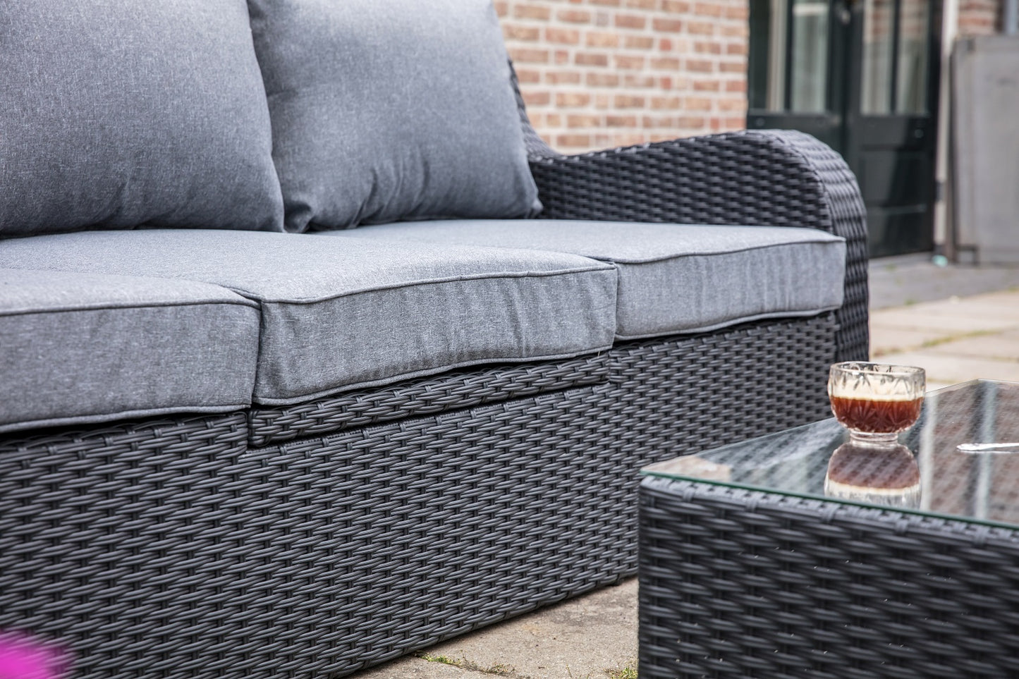 
                  
                    Loungesofa / Liege Kunststoffgeflecht anthrazit - Pandora Black
                  
                