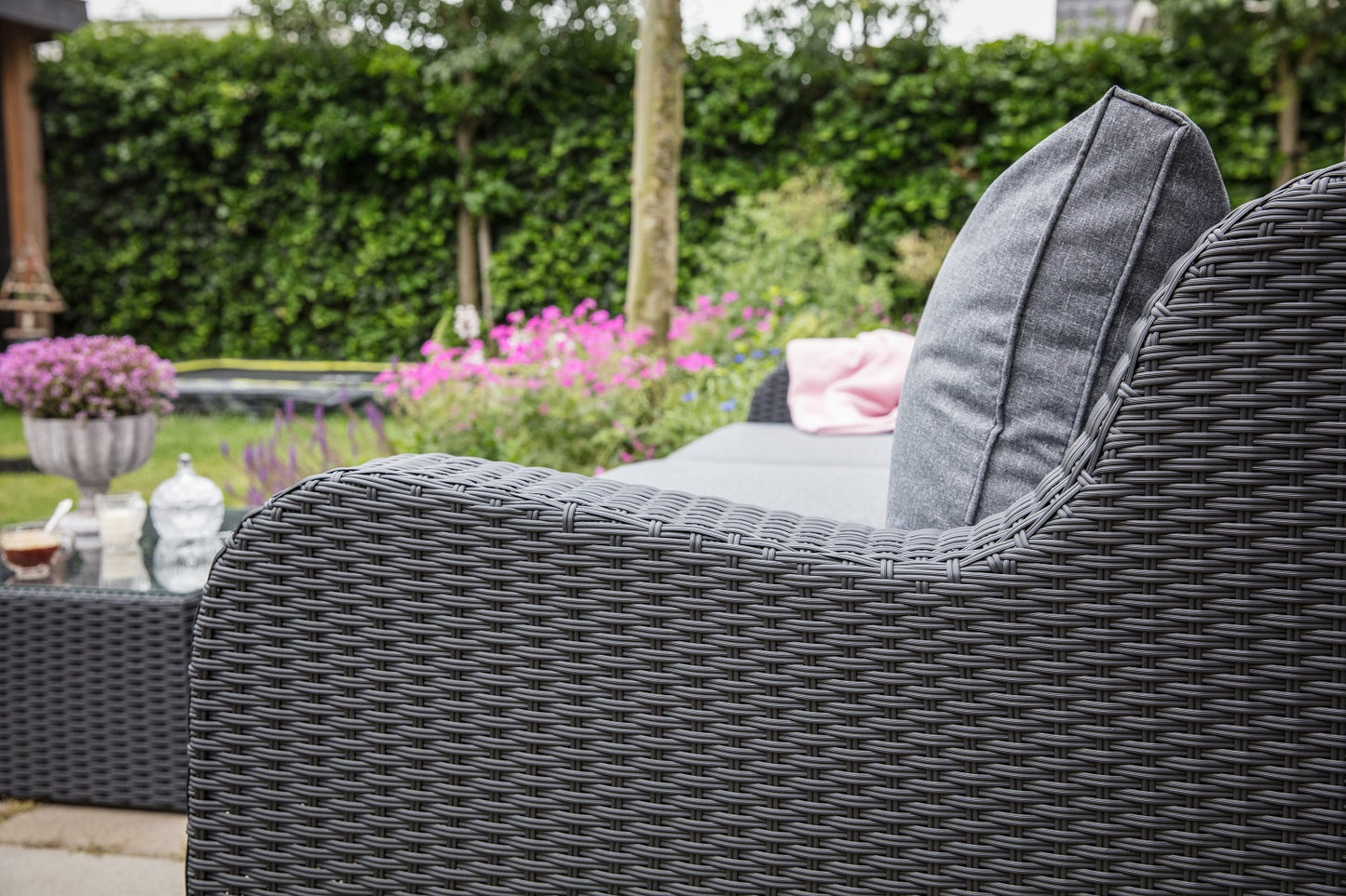 
                  
                    Loungesofa / Liege Kunststoffgeflecht anthrazit - Pandora Black
                  
                