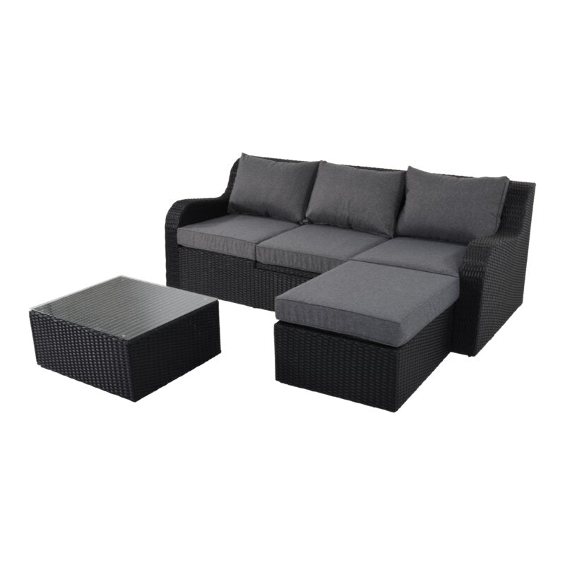 
                  
                    Loungesofa / Liege Kunststoffgeflecht anthrazit - Pandora Black
                  
                