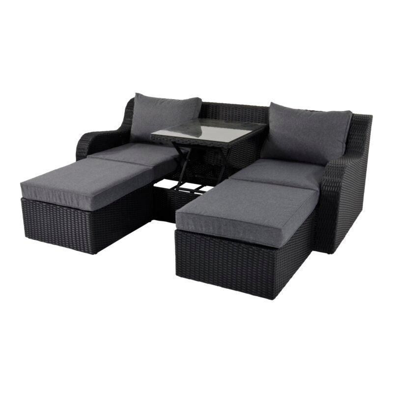 
                  
                    Loungesofa / Liege Kunststoffgeflecht anthrazit - Pandora Black
                  
                