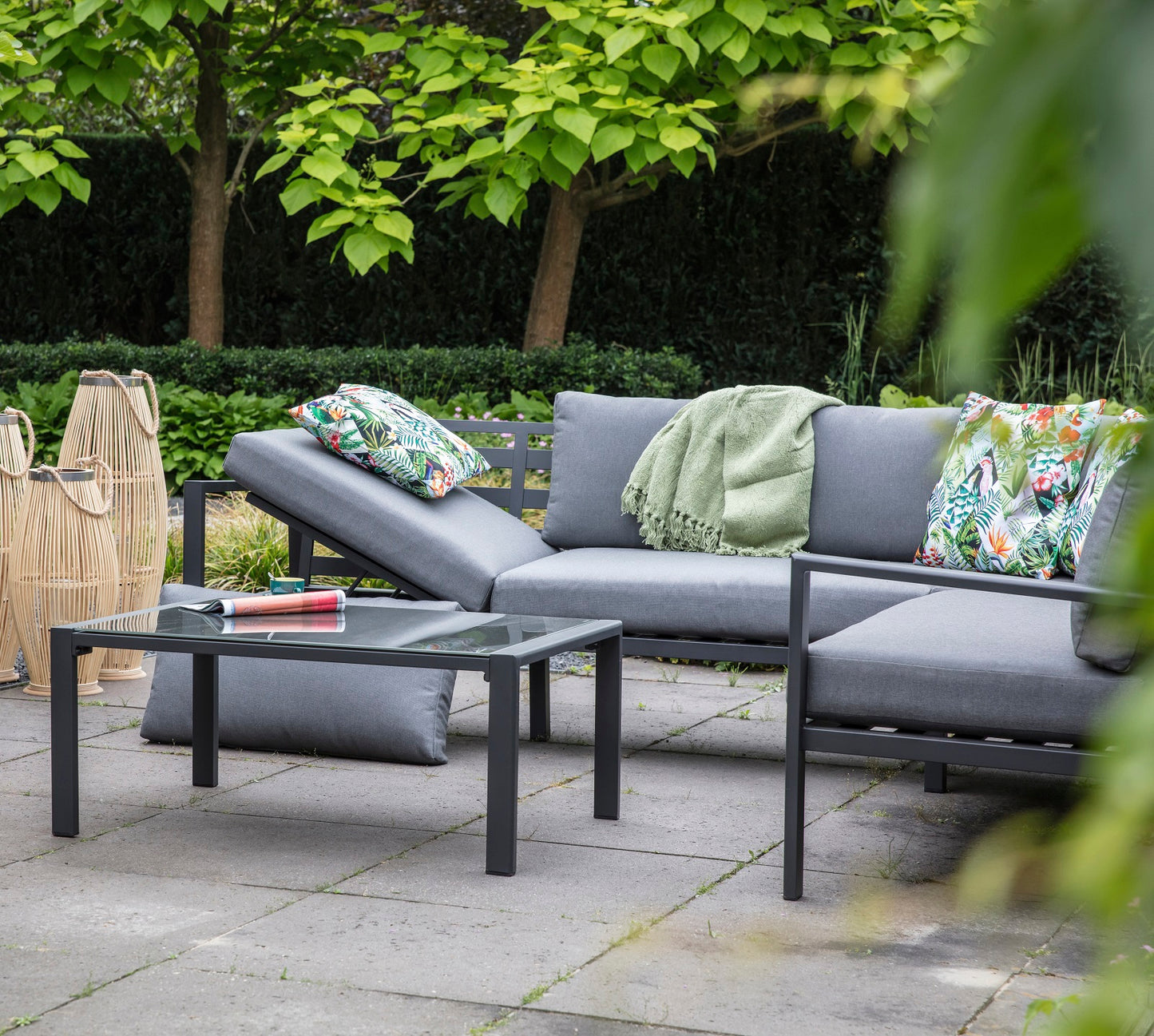 
                  
                    Lounge-Eckset 2 tlg. Alugestell anthrazit Bezug Olefin - Brooklyn
                  
                