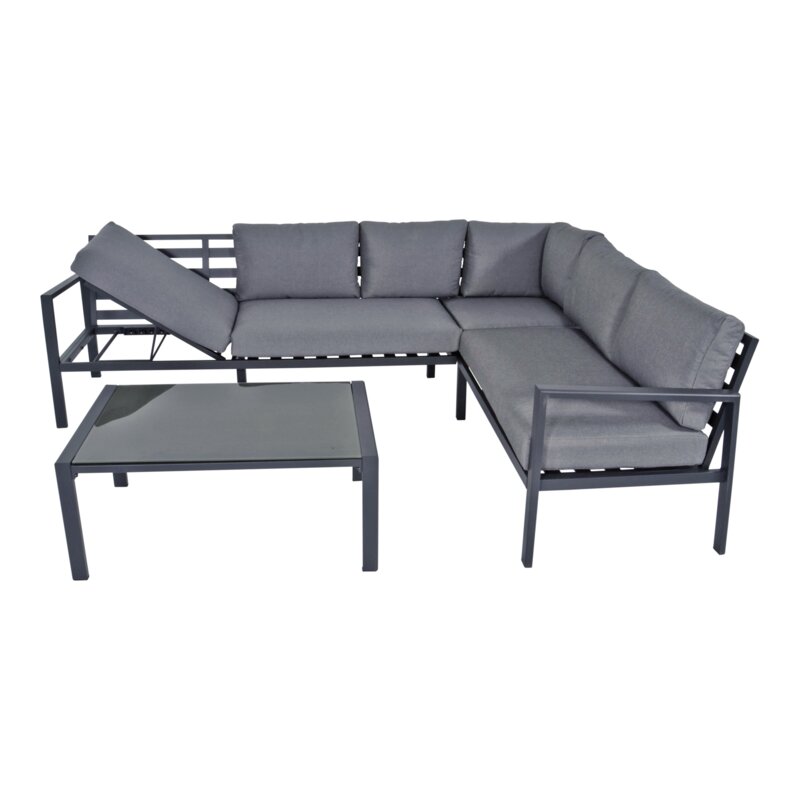 
                  
                    Lounge-Eckset 2 tlg. Alugestell anthrazit Bezug Olefin - Brooklyn
                  
                
