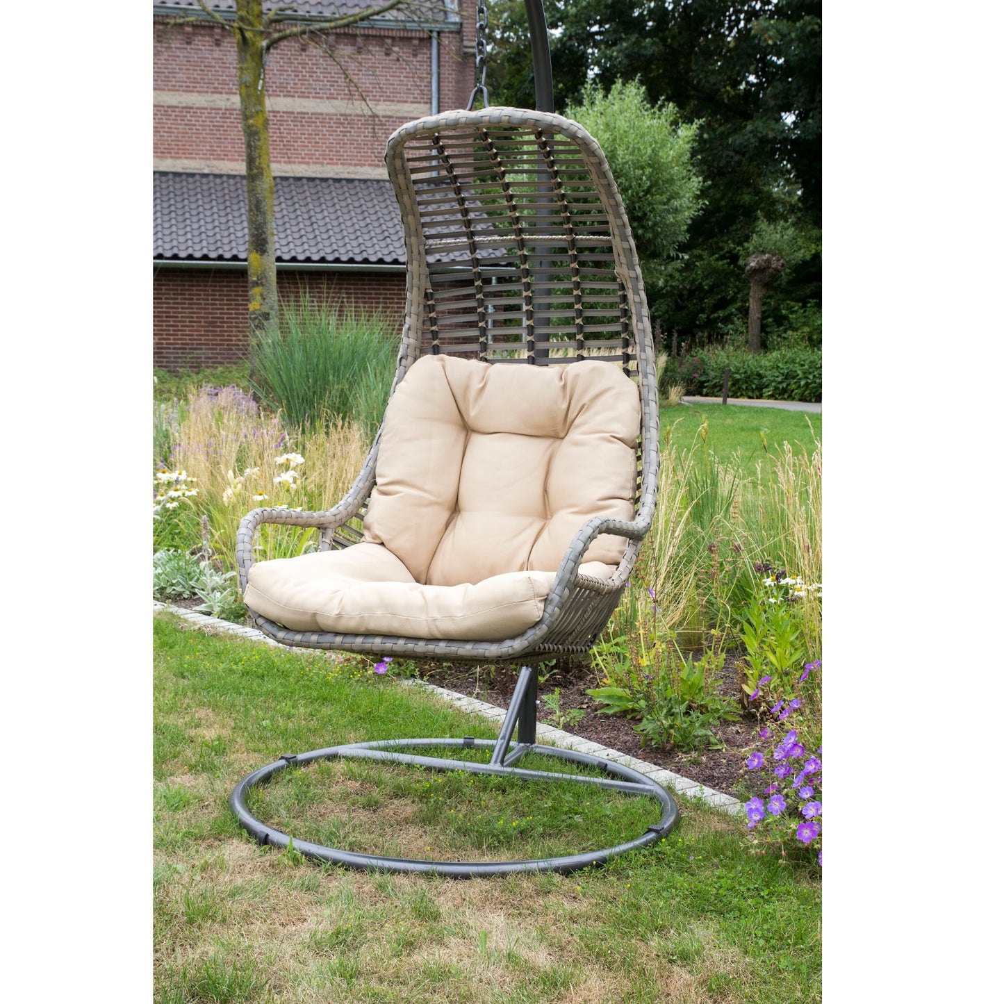 
                  
                    Relax- Hängesessel / Gartensessel Polyrattan taupe - Sandy
                  
                