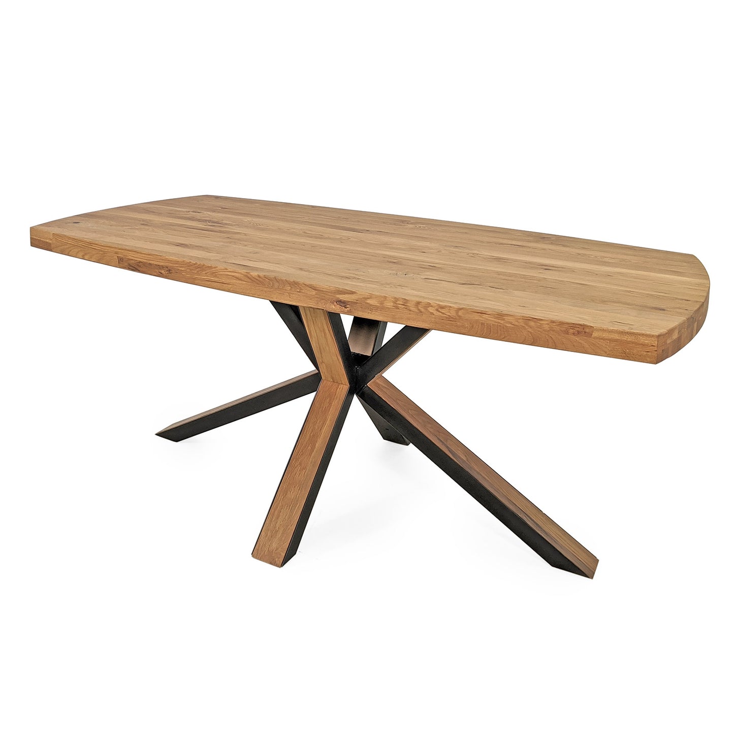 
                  
                    Esstisch 180 x 90 cm Eiche massiv / Metall - Staro
                  
                