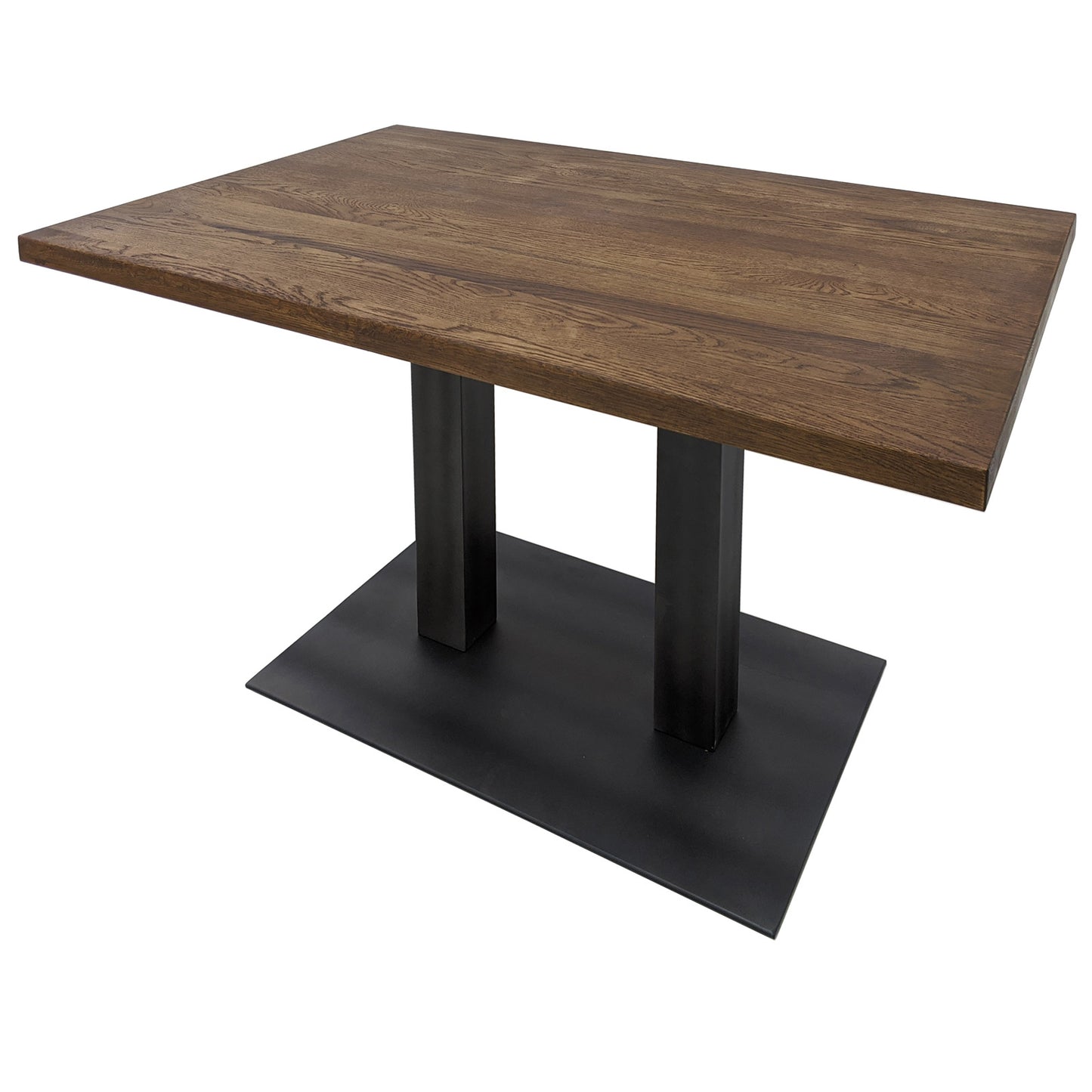 
                  
                    Bistrotisch 140 x 80 cm Eiche massiv antikbraun / Metall - Sia
                  
                