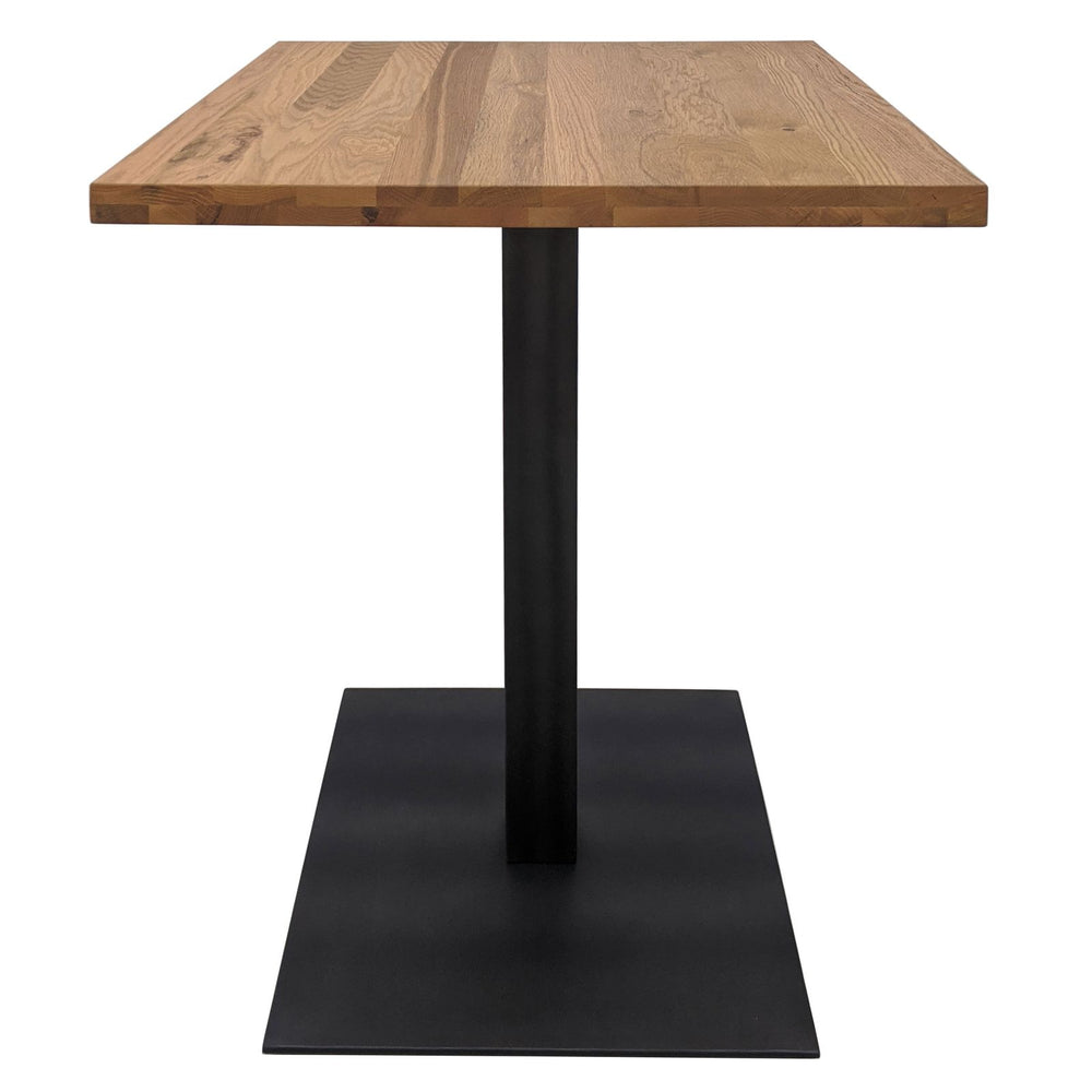 Bartisch 80 x 80 cm Eiche massiv natur / Metall - Sia