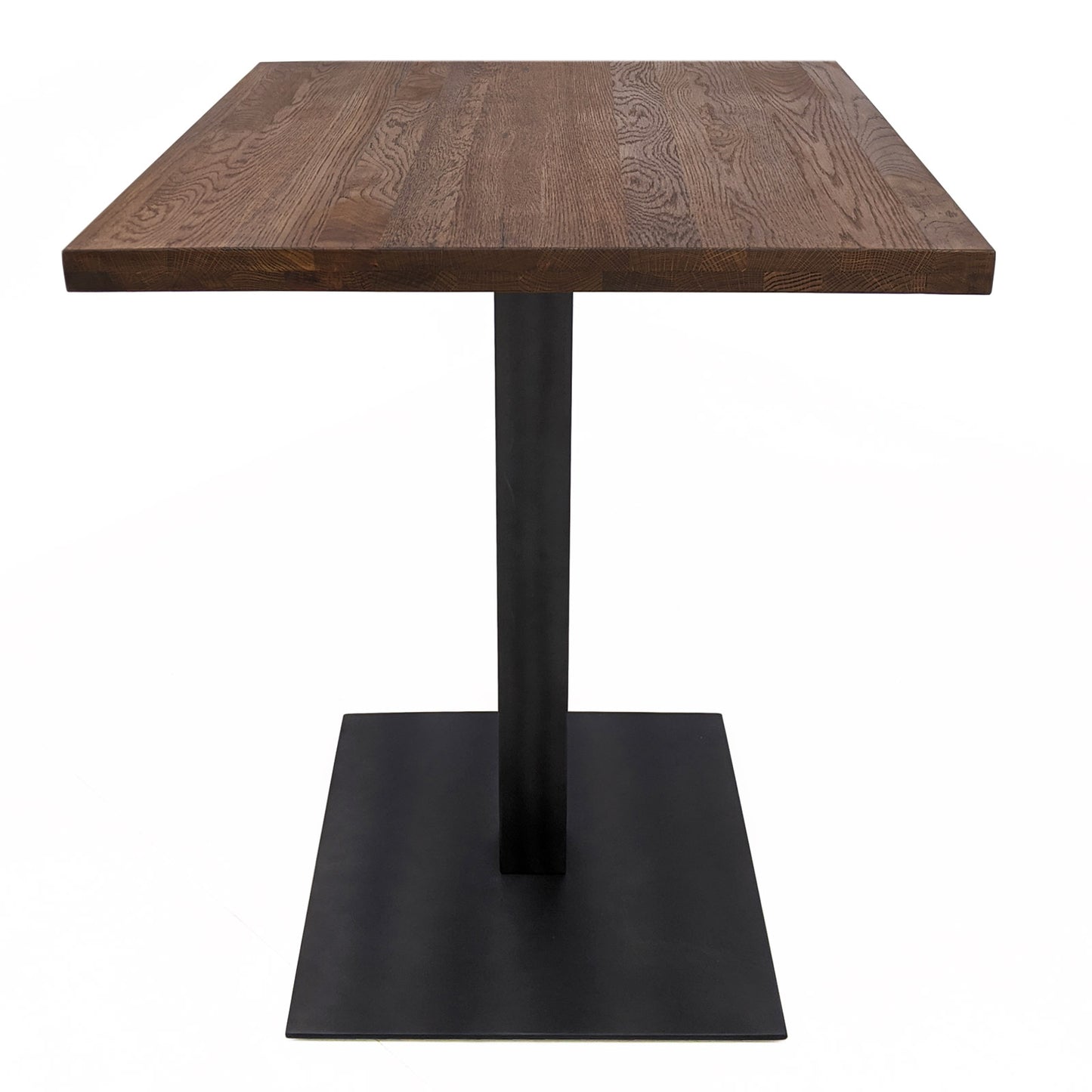 
                  
                    Bartisch 80 x 80 cm Eiche massiv antikbraun / Metall - Sia
                  
                