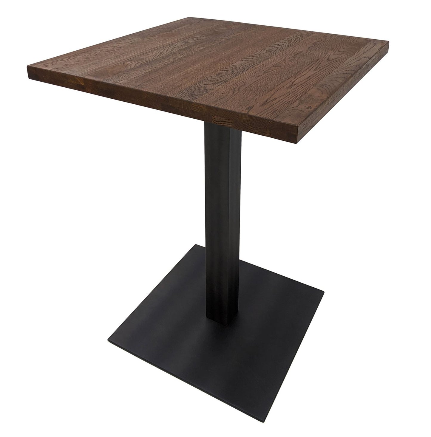
                  
                    Bartisch 80 x 80 cm Eiche massiv antikbraun / Metall - Sia
                  
                