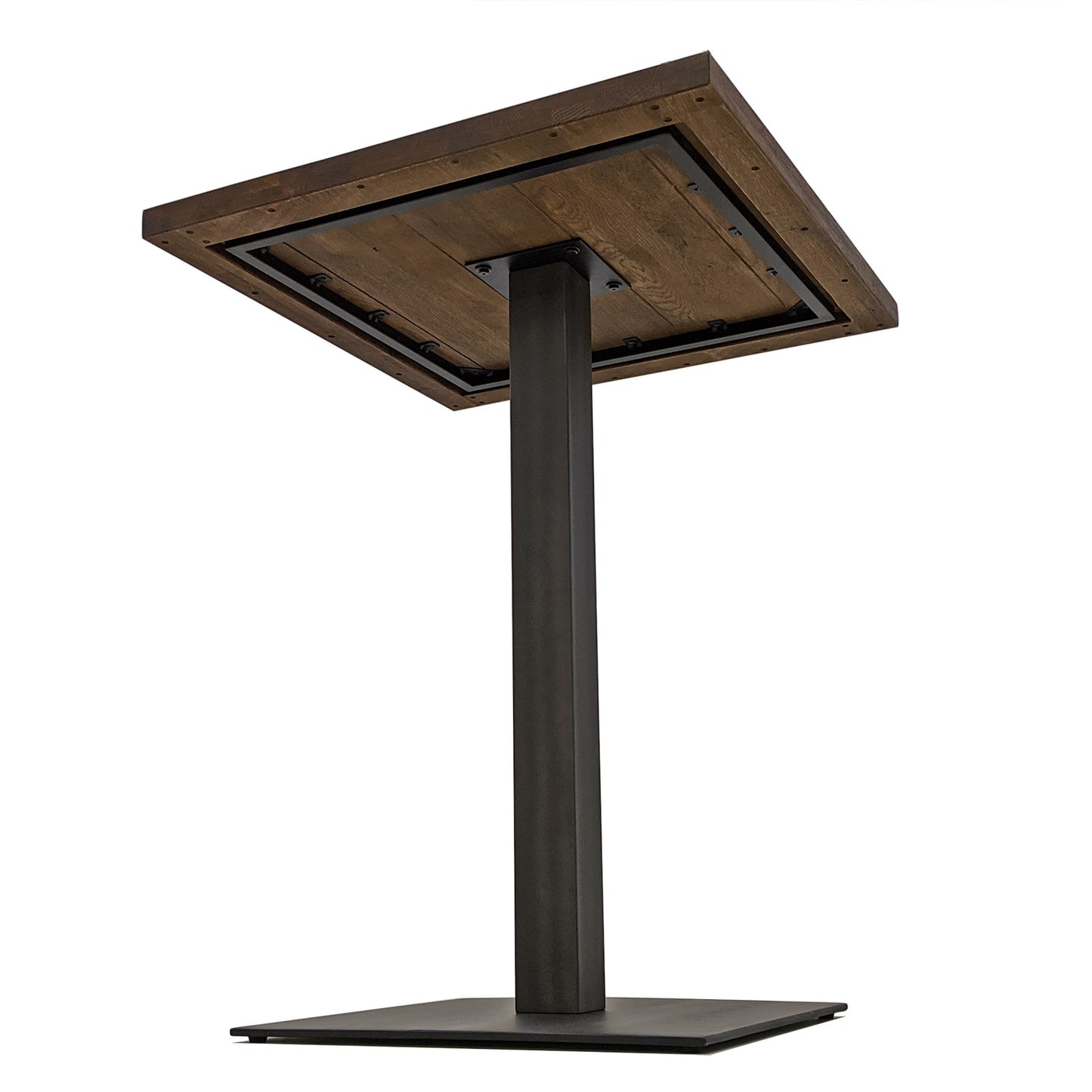 
                  
                    Bartisch 80 x 80 cm Eiche massiv antikbraun / Metall - Sia
                  
                