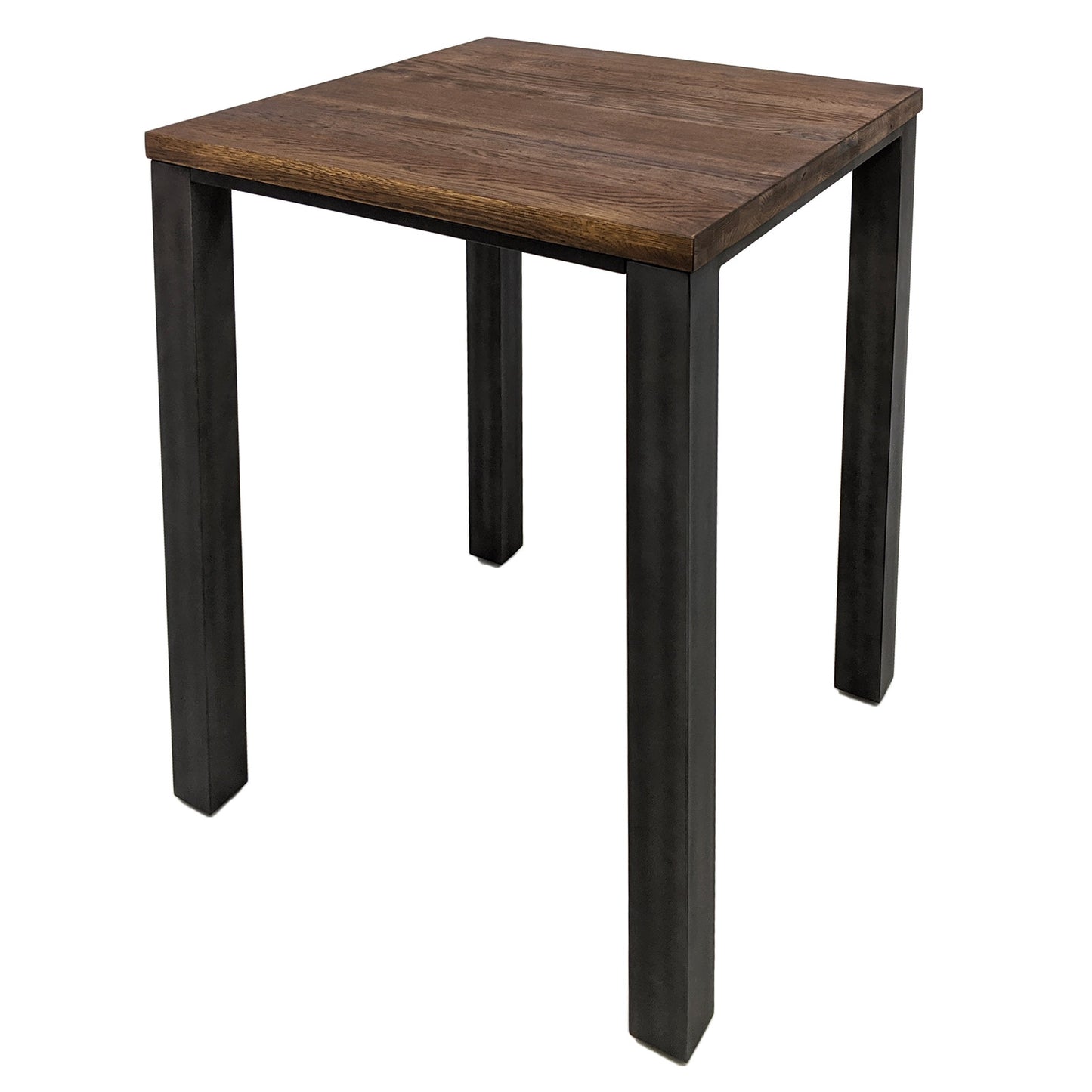 
                  
                    Bartisch 80 x 80 cm Eiche massiv antikbraun / Metall - Sia
                  
                