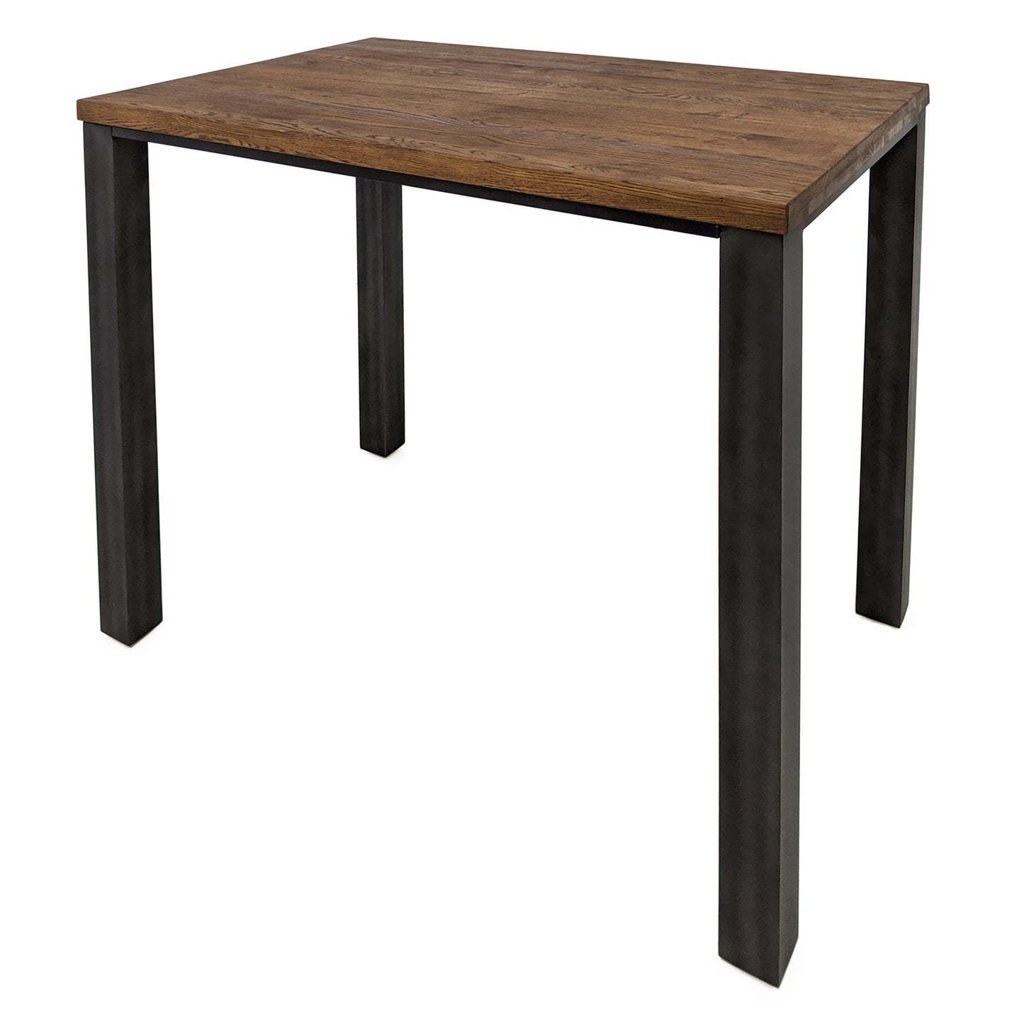 
                  
                    Bartisch 120 x 80 cm Eiche massiv antikbraun / Metallgestell - Sia
                  
                