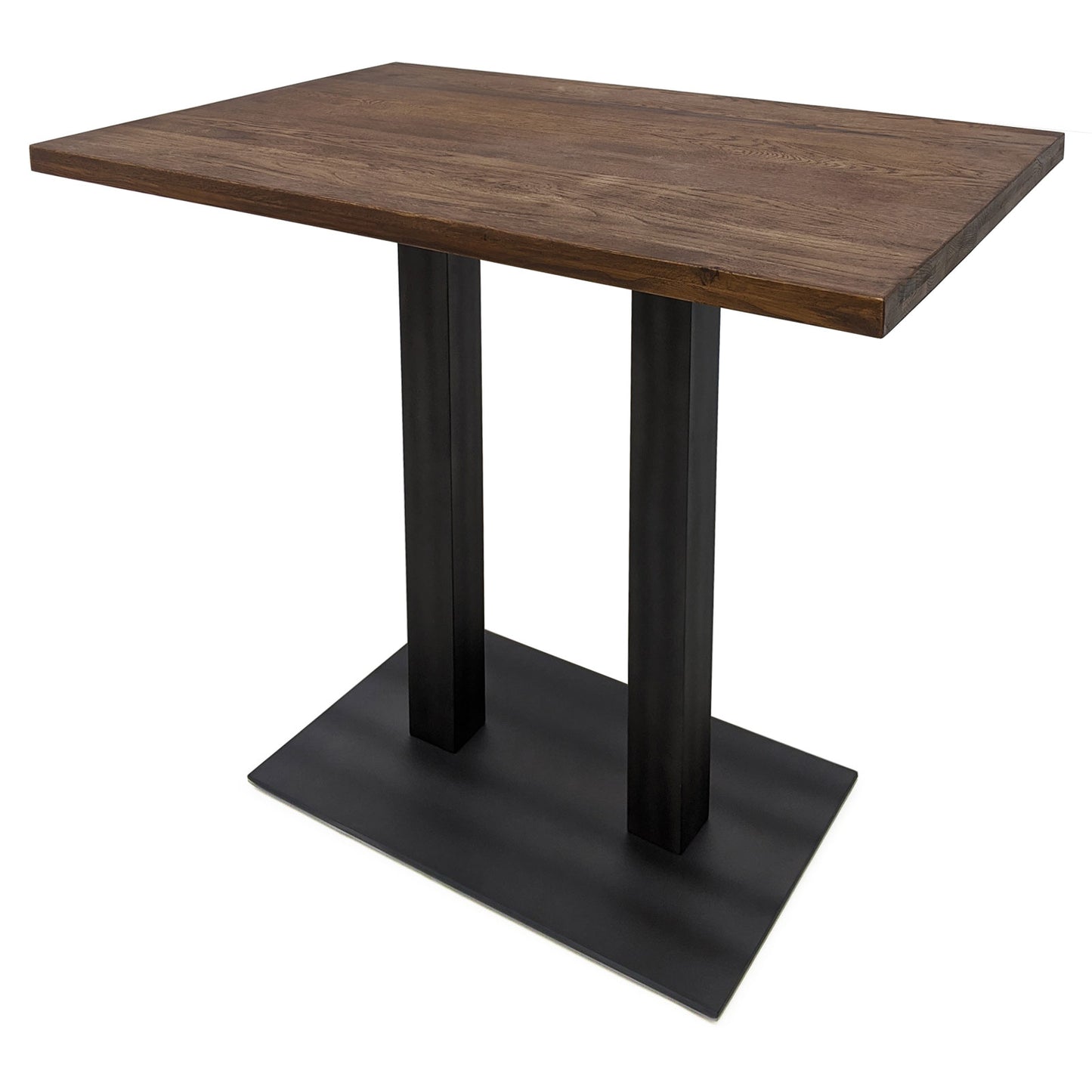 
                  
                    Bartisch 120 x 80 cm Eiche massiv antikbraun / Metallgestell - Sia
                  
                
