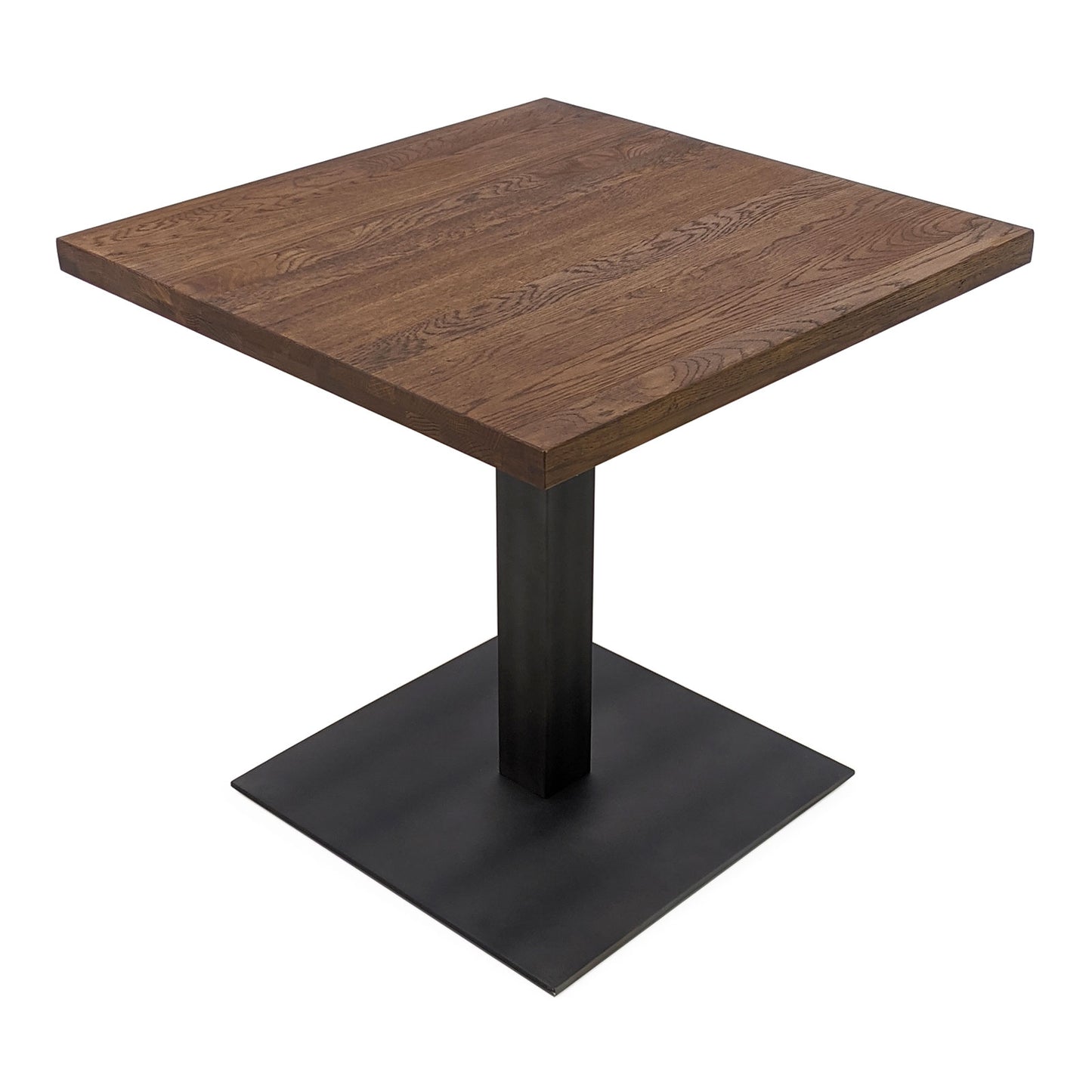 
                  
                    Bistrotisch 80 x 80 cm Eiche massiv antikbraun / Metallfuß - Sia
                  
                