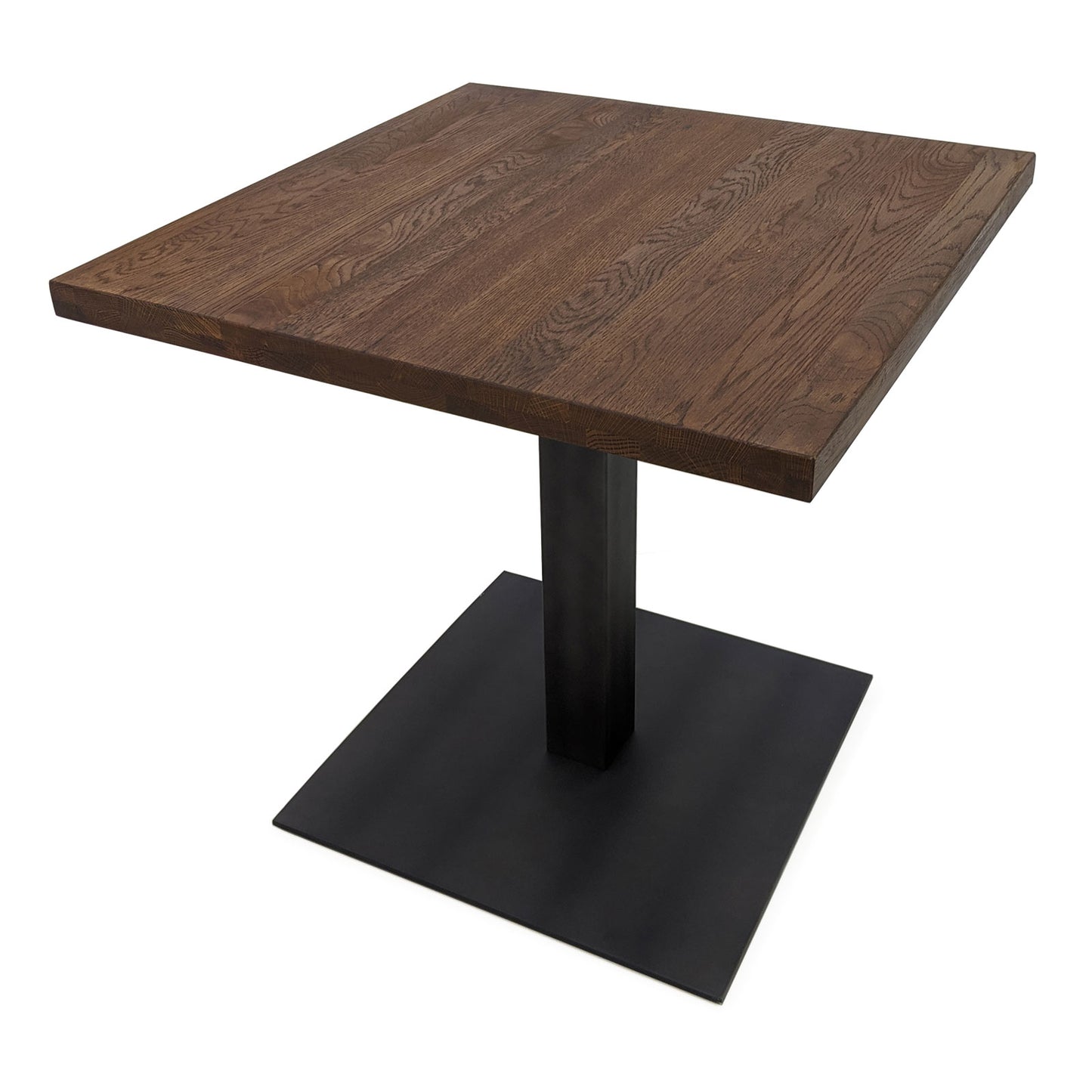 
                  
                    Bistrotisch 80 x 80 cm Eiche massiv antikbraun / Metallfuß - Sia
                  
                