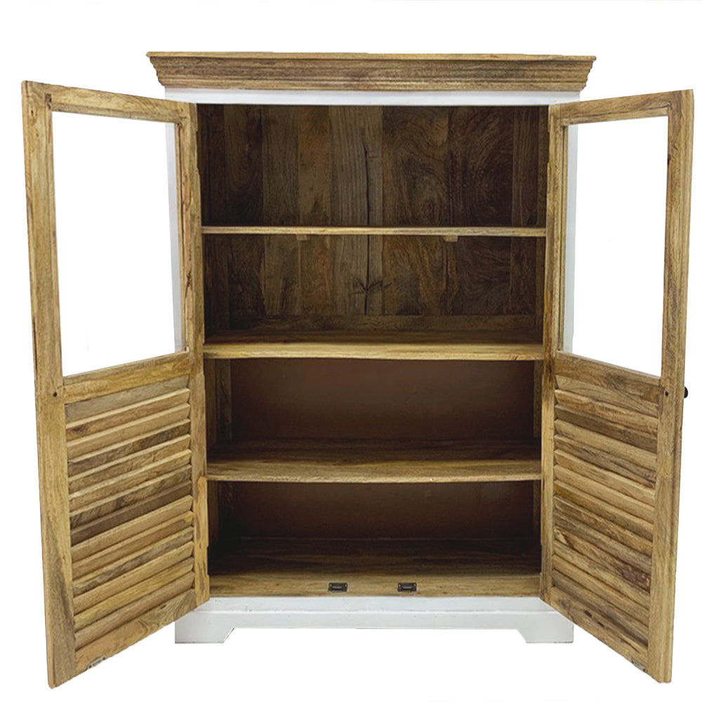 
                  
                    Highboard  Mango massiv weiß / braun Landhausstil - Neron
                  
                