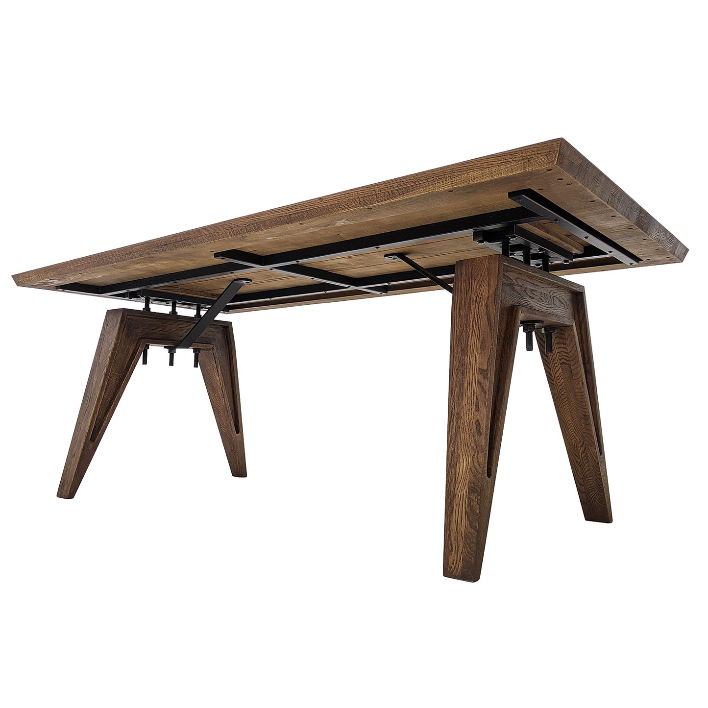 
                  
                    Esstisch 200 x 100 cm Eiche massiv Antikbraun - Sam
                  
                