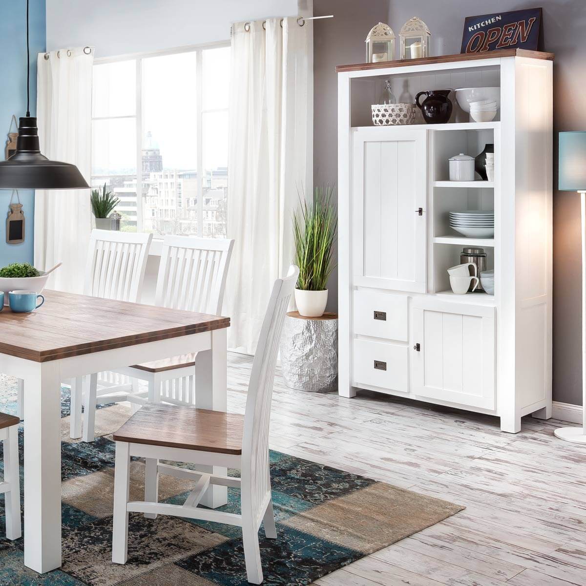 
                  
                    Schrank Akazie massiv Weiß/Cappuccino Lyron
                  
                