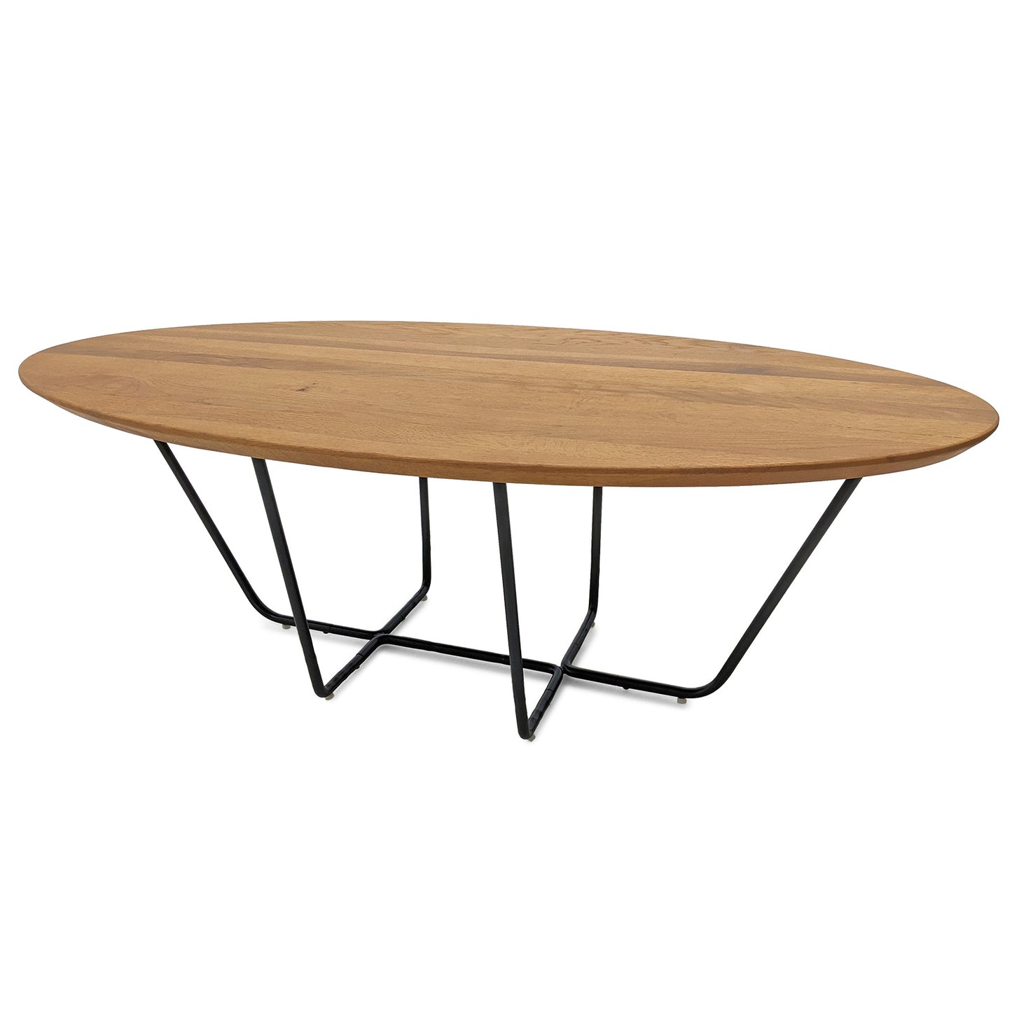 
                  
                    Couchtisch 120 x 55 cm oval Eiche massiv / Metall - Lavo
                  
                