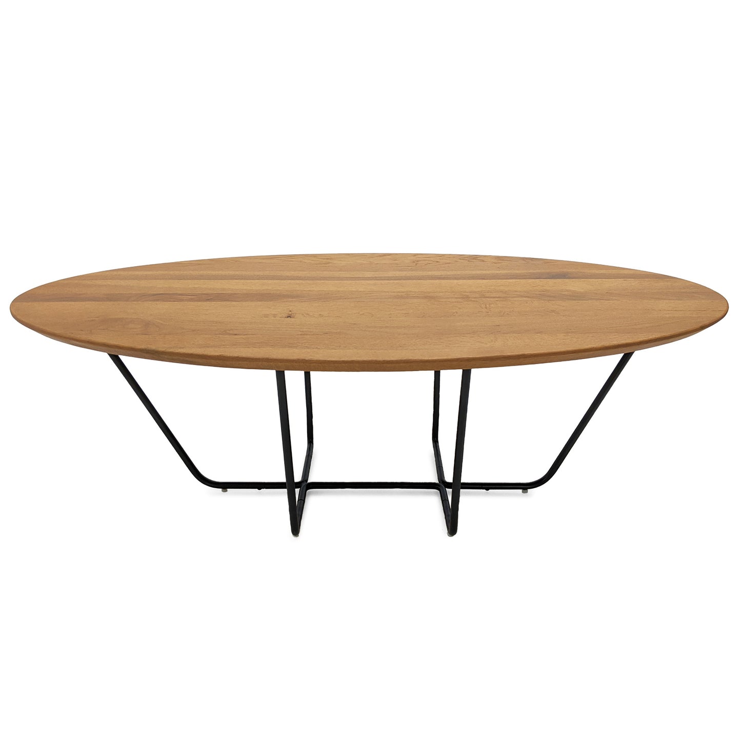 
                  
                    Couchtisch 120 x 55 cm oval Eiche massiv / Metall - Lavo
                  
                