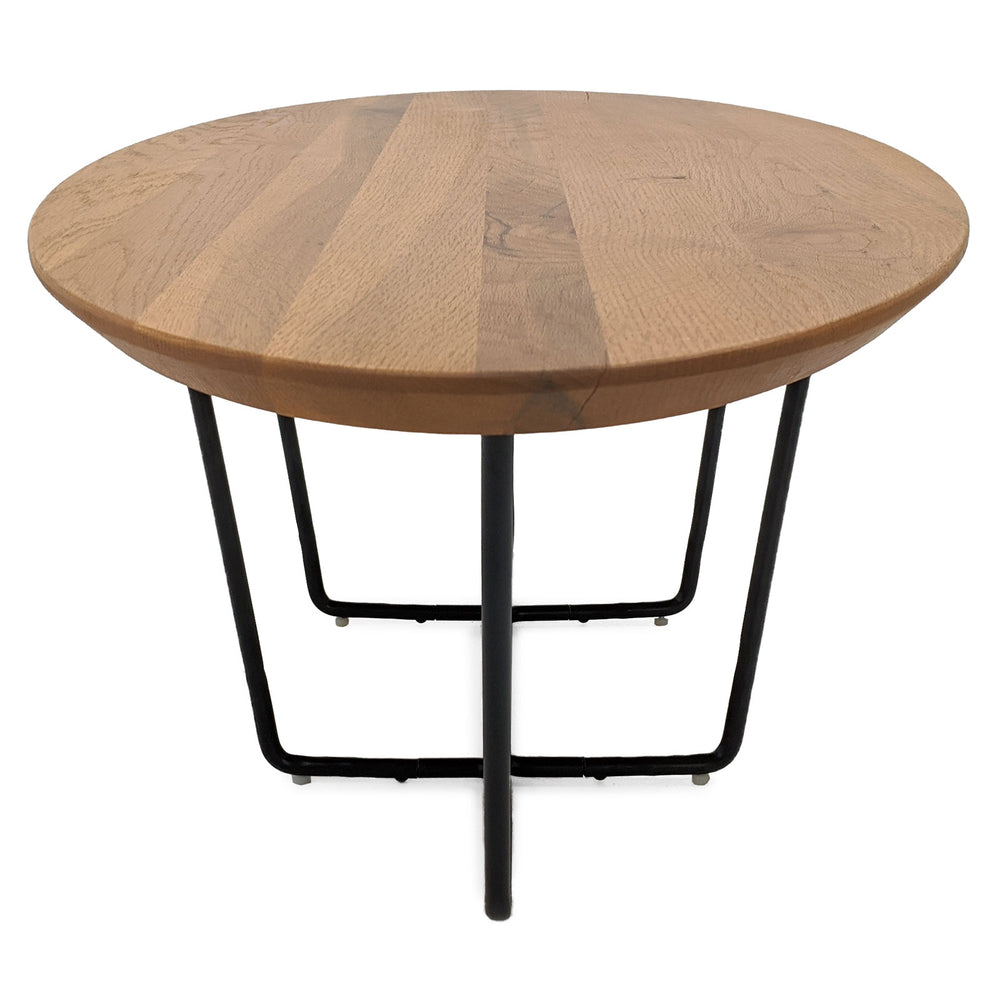 
                  
                    Couchtisch 120 x 55 cm oval Eiche massiv / Metall - Lavo
                  
                