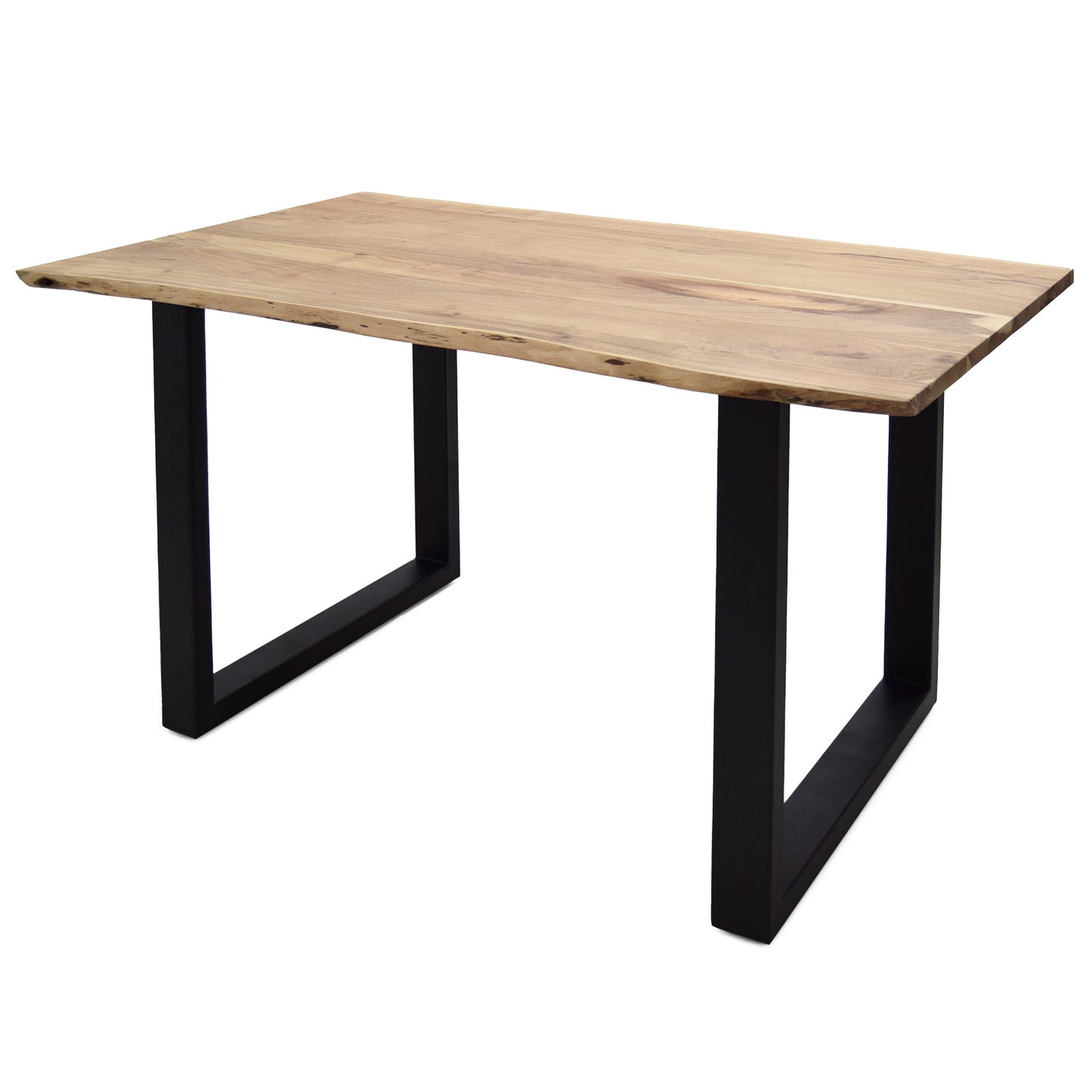 
                  
                    Esstisch 140 x 80 cm Akazie massiv / Metall U-Gestell - Kant
                  
                