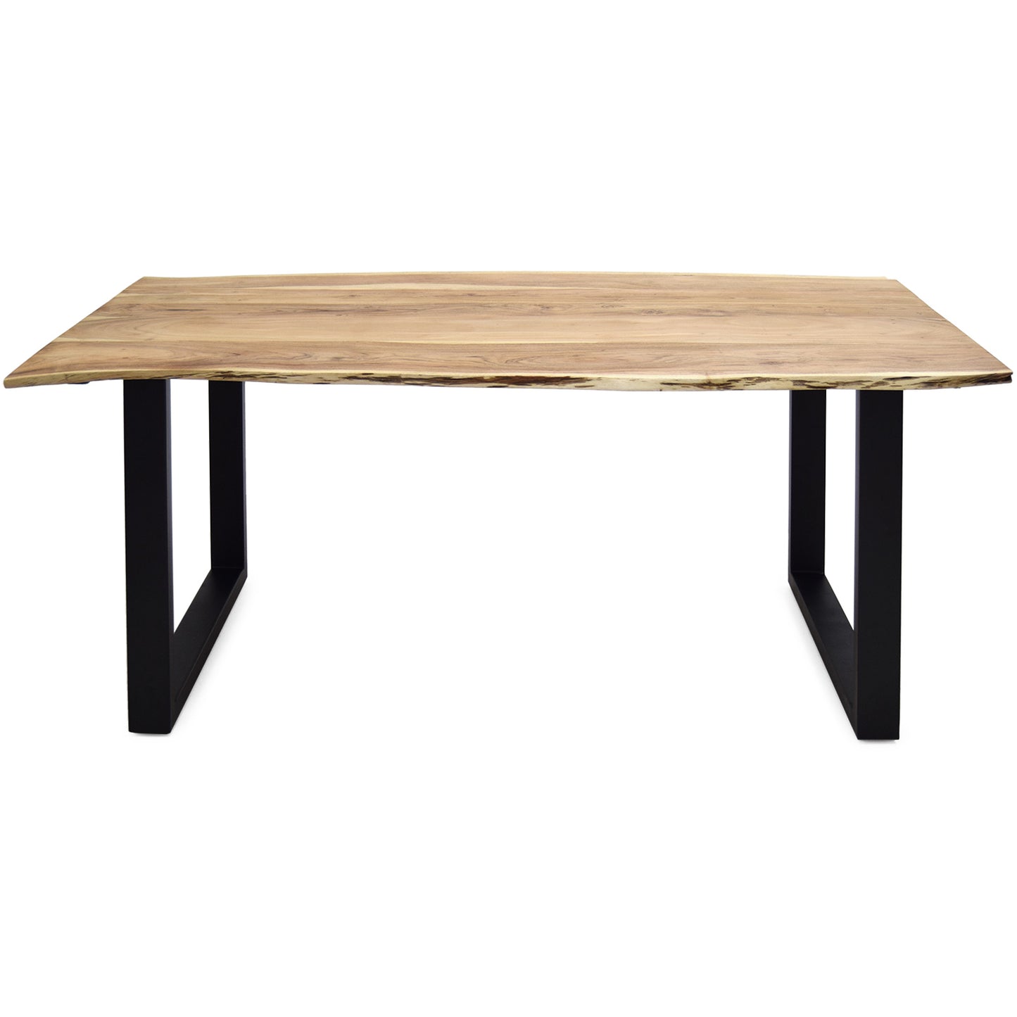 
                  
                    Esstisch 200 x 100 cm Akazie massiv / Metall U-Gestell - Kant
                  
                