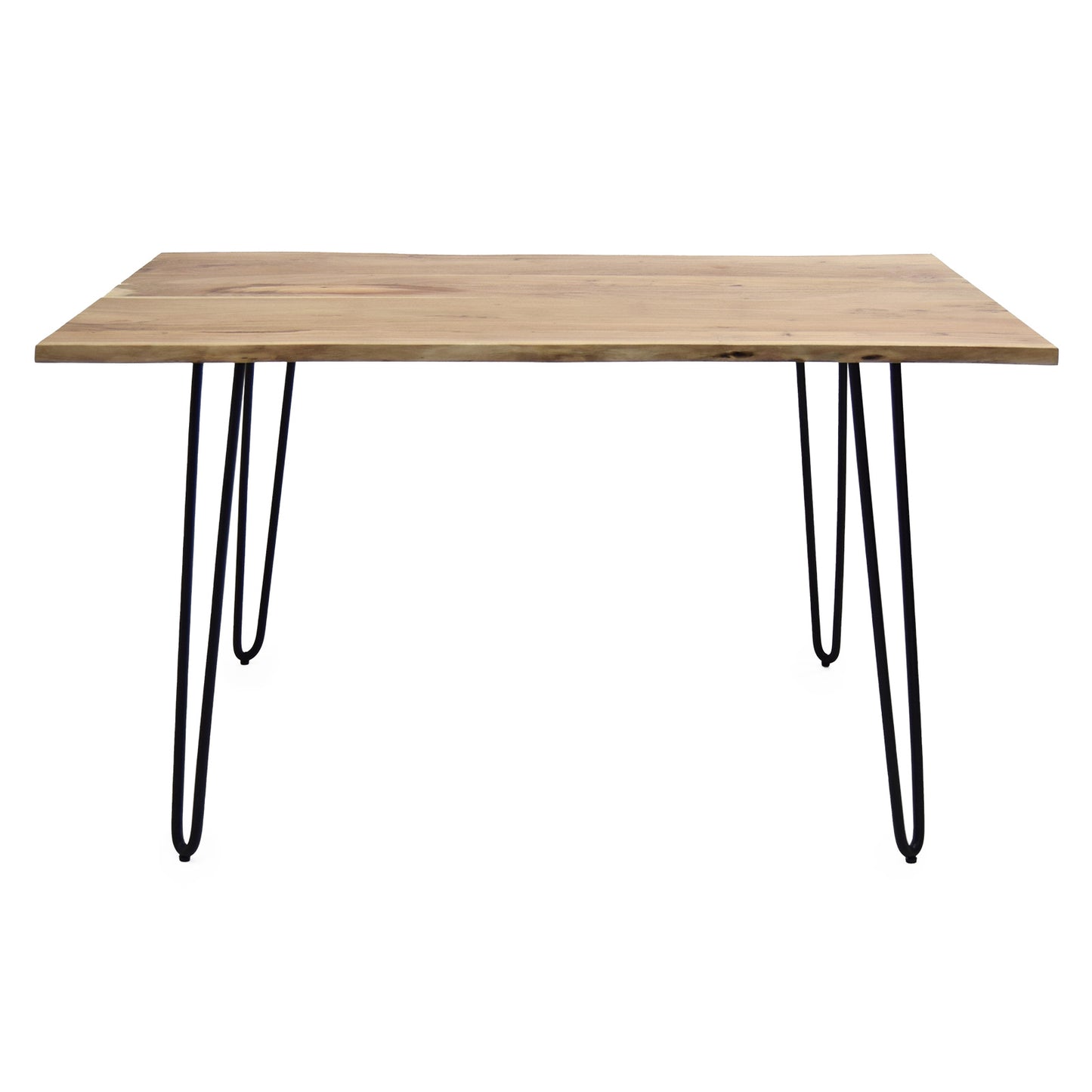 
                  
                    Esstisch 140 x 80 Akazie massiv / Metall Hairpin - Kant
                  
                