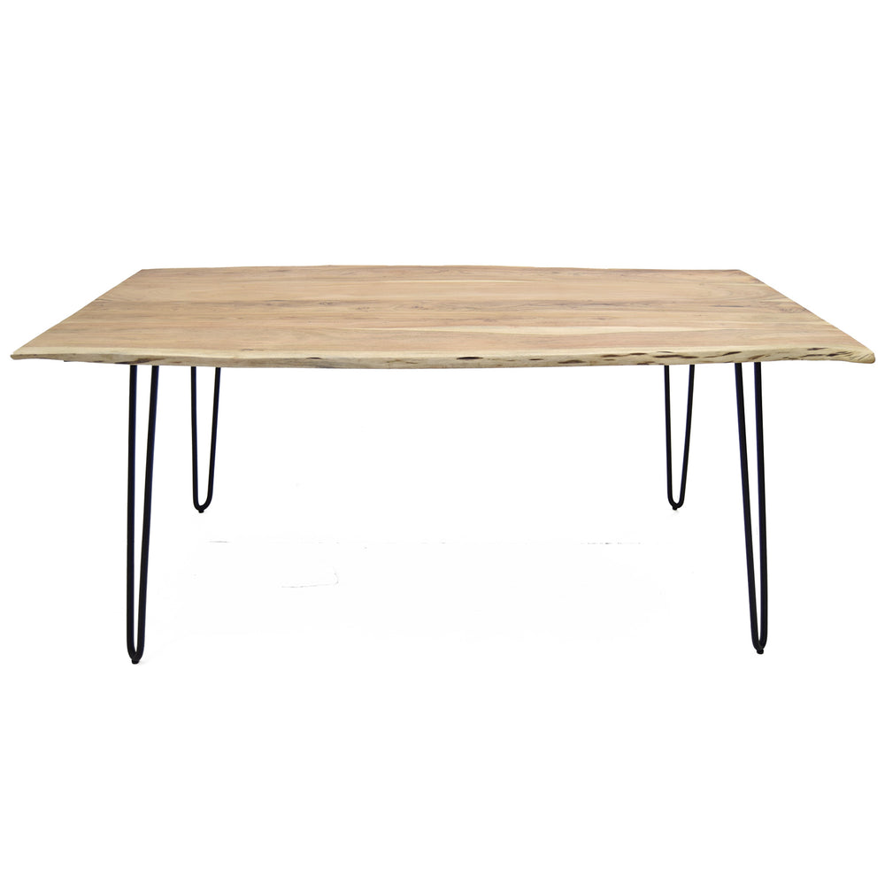 Esstisch 160 x 85 cm Akazie massiv / Metall Hairpin - Kant