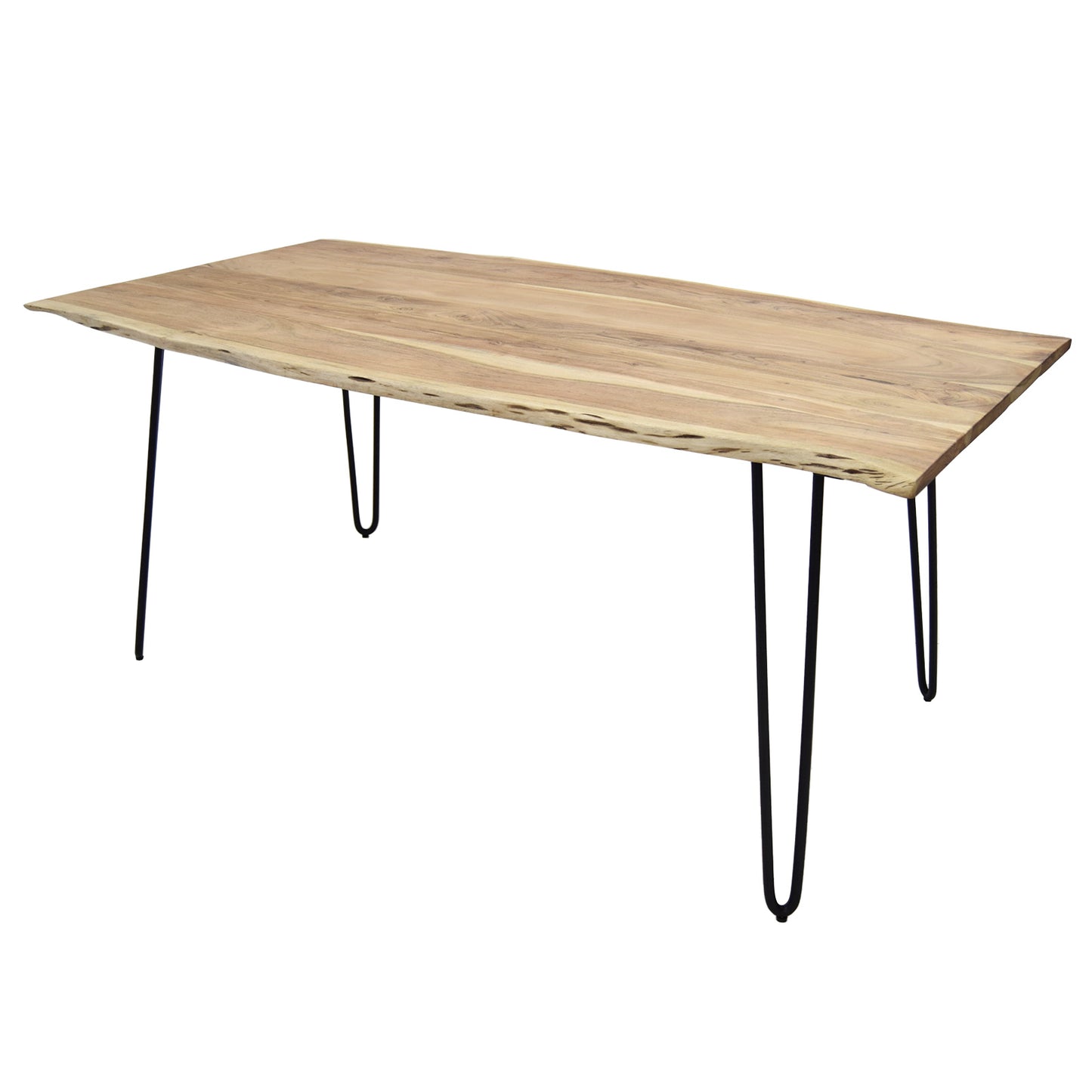 
                  
                    Esstisch 160 x 85 cm Akazie massiv / Metall Hairpin - Kant
                  
                