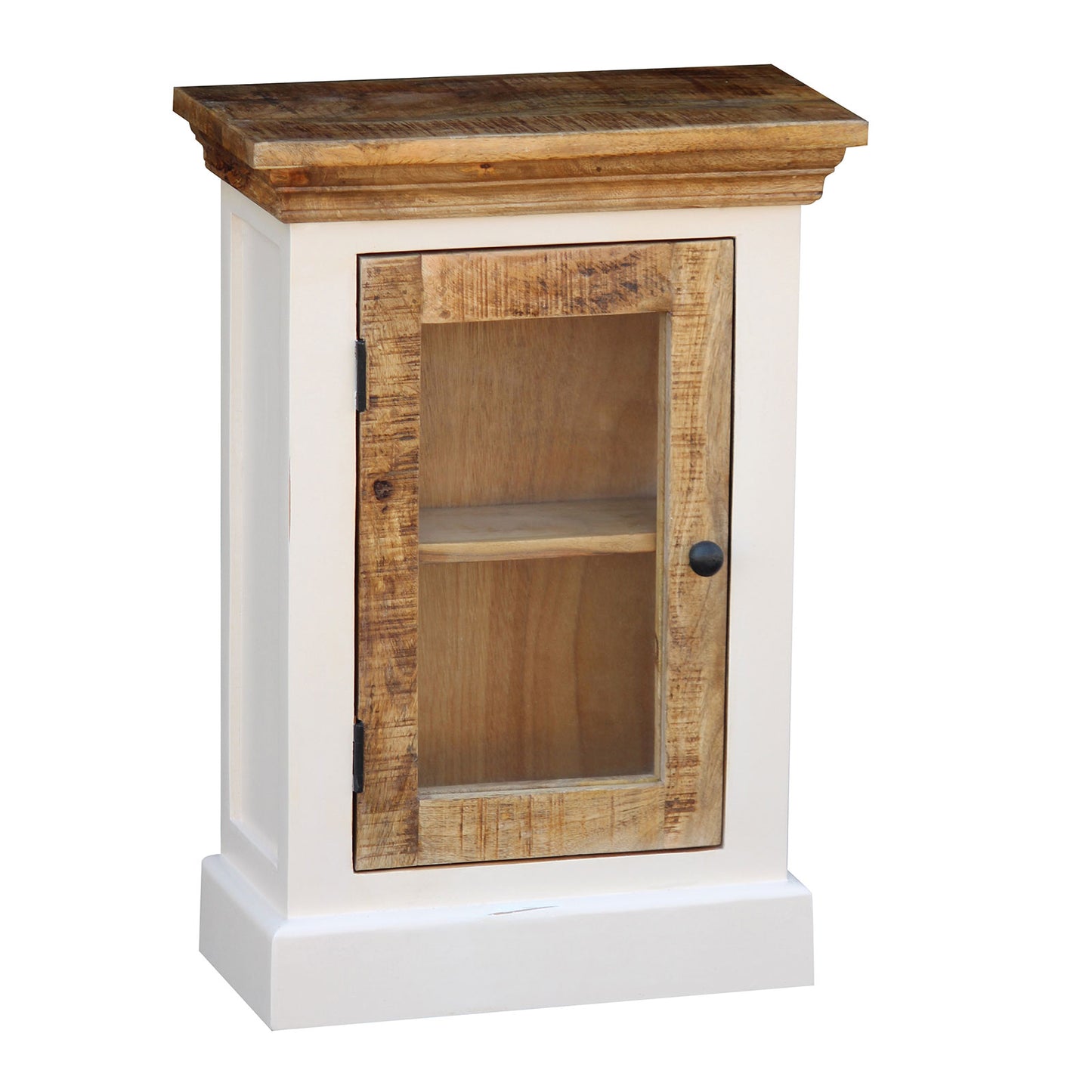 
                  
                    Hängeschrank Mango massiv weiß / braun Landhausstil - Neron
                  
                