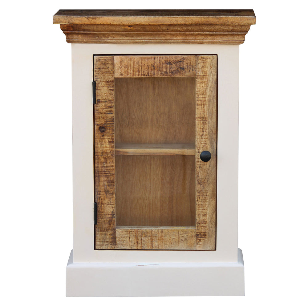 
                  
                    Hängeschrank Mango massiv weiß / braun Landhausstil - Neron
                  
                
