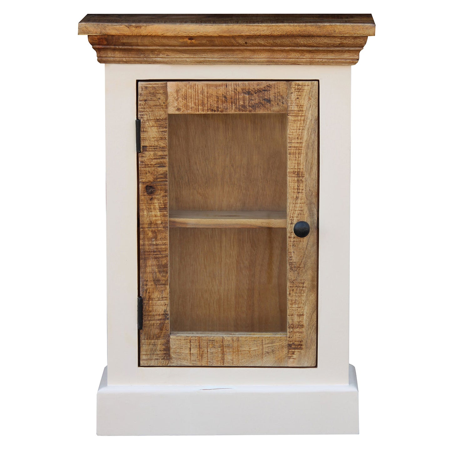 
                  
                    Hängeschrank Mango massiv weiß / braun Landhausstil - Neron
                  
                