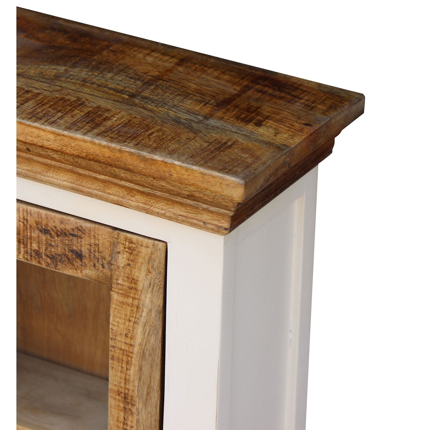 
                  
                    Hängeschrank Mango massiv weiß / braun Landhausstil - Neron
                  
                