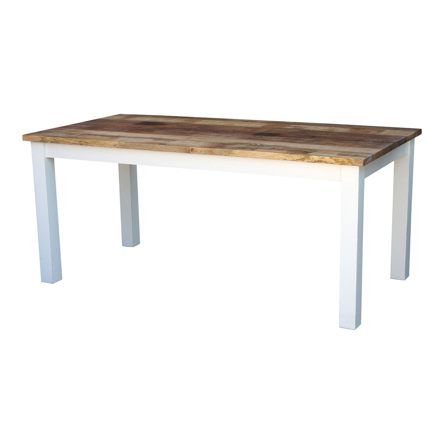 
                  
                    Esstisch 180 x 90 cm Mango massiv weiß / braun Landhausstil Neron
                  
                