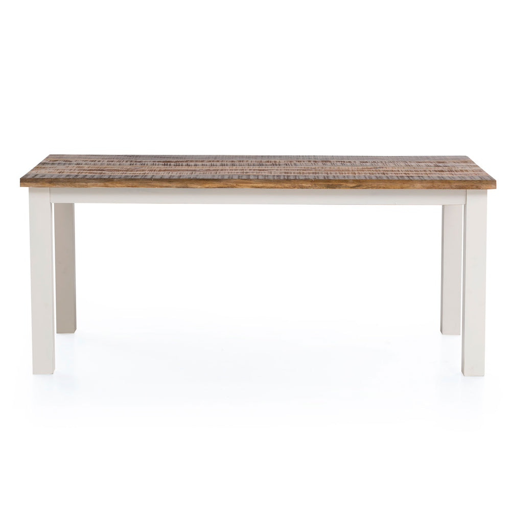 
                  
                    Esstisch 180 x 90 cm Mango massiv weiß / braun Landhausstil Neron
                  
                