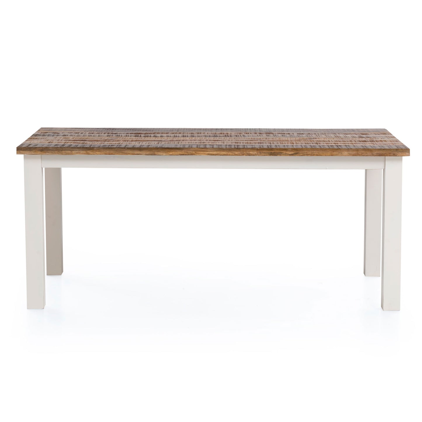 
                  
                    Esstisch 180 x 90 cm Mango massiv weiß / braun Landhausstil Neron
                  
                