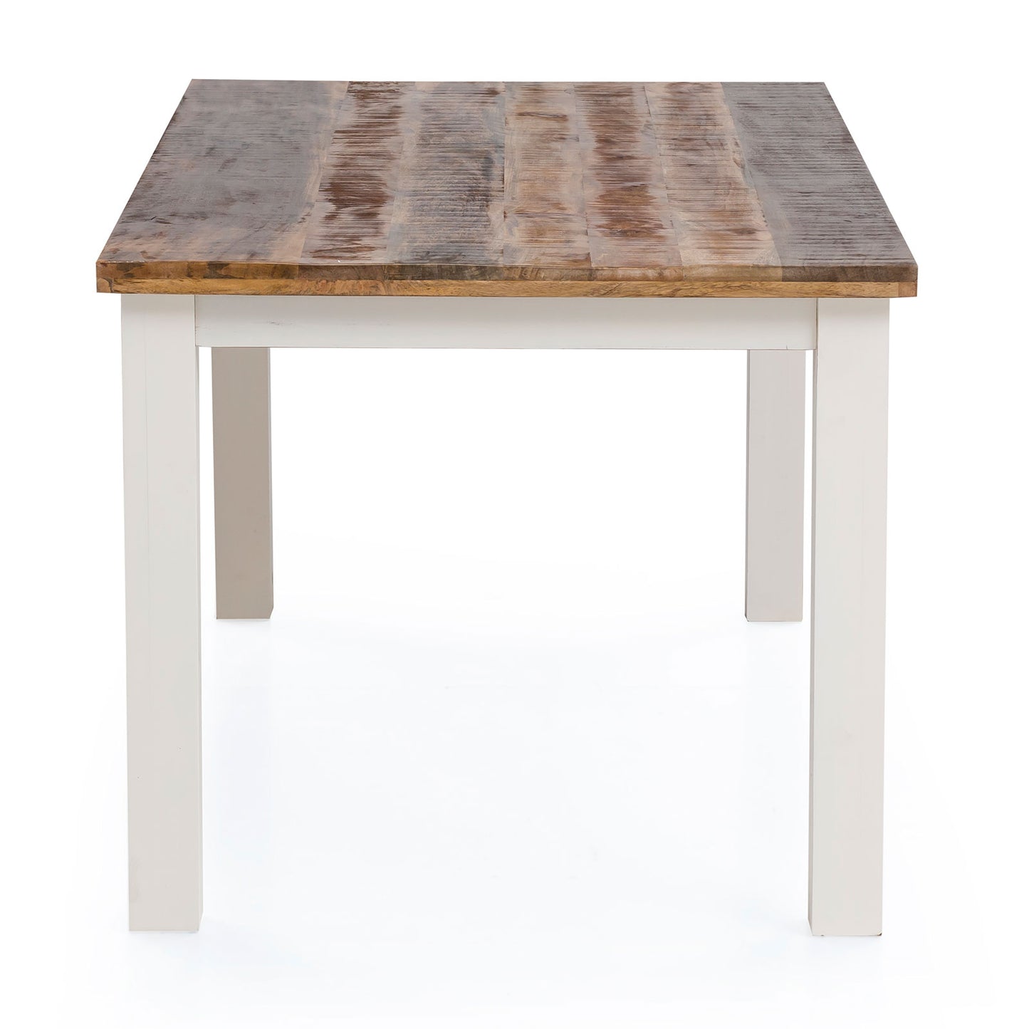 
                  
                    Esstisch 180 x 90 cm Mango massiv weiß / braun Landhausstil Neron
                  
                