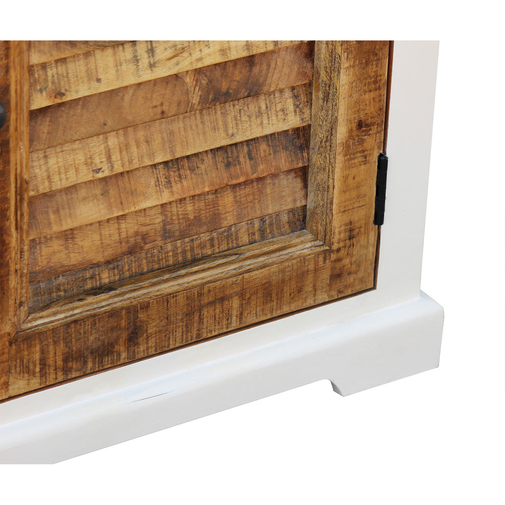 
                  
                    Vitrine 1 trg. Mango massiv weiß / braun Landhausstil - Neron
                  
                