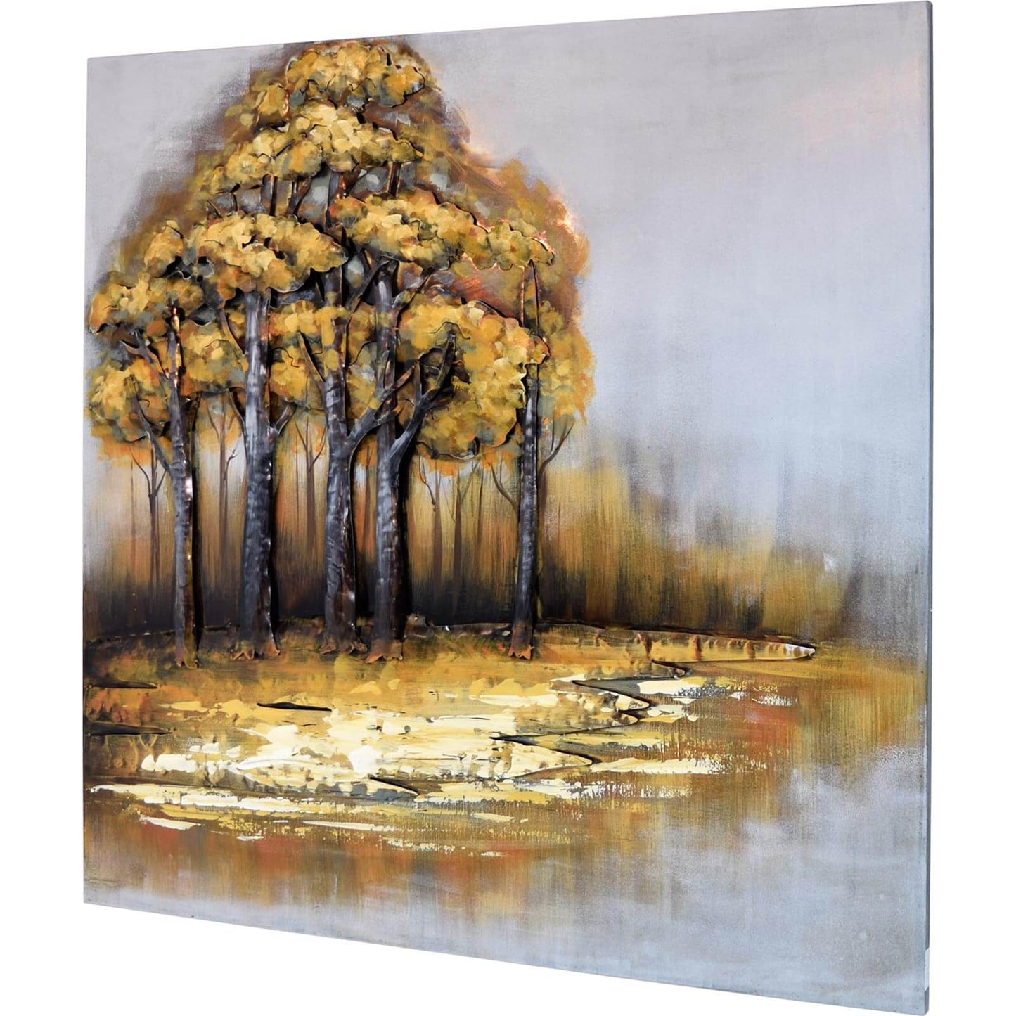 
                  
                    Metallbild Bäume am Fluss 100 x 100 cm 3D Vintage / Industrialstyle
                  
                