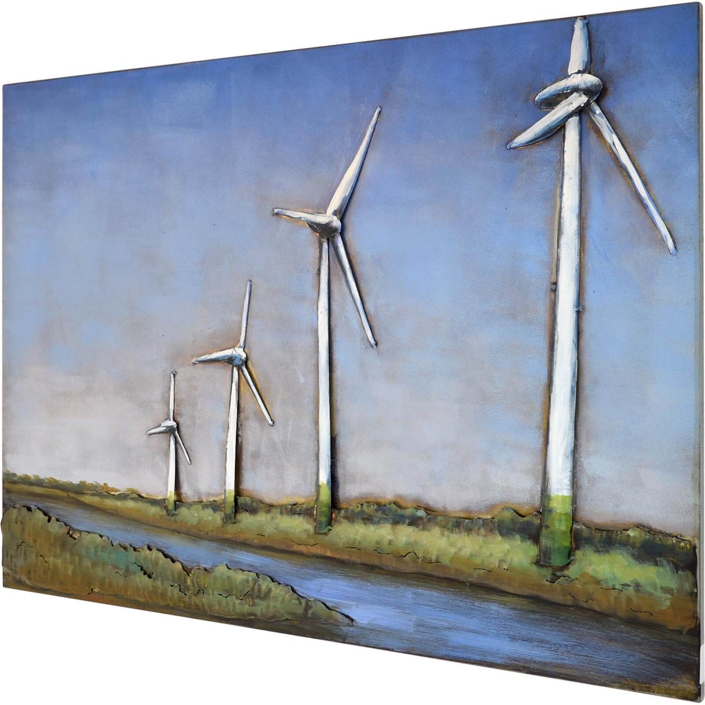 
                  
                    Metallbild Windmühlen 100 x 75 cm 3D-Optik Vintage / Industrialstyle
                  
                
