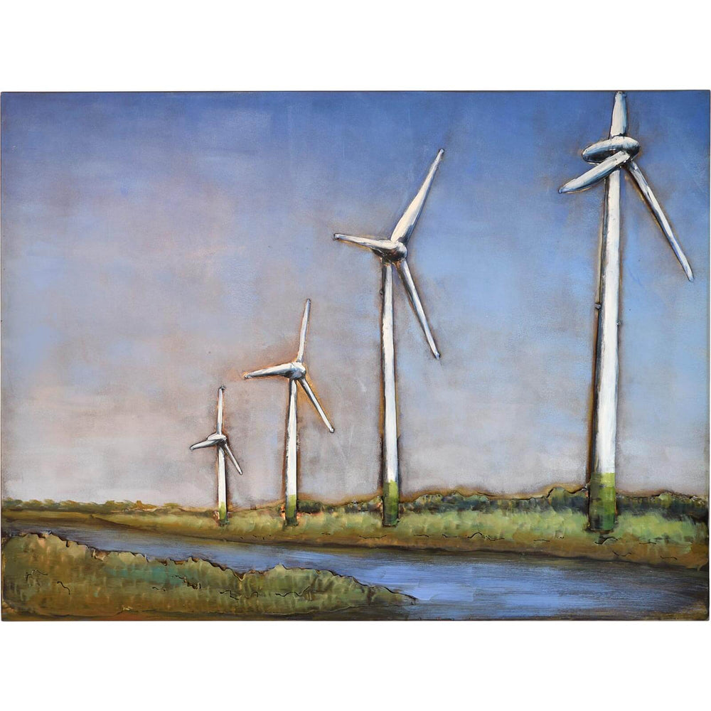 
                  
                    Metallbild Windmühlen 100 x 75 cm 3D-Optik Vintage / Industrialstyle
                  
                