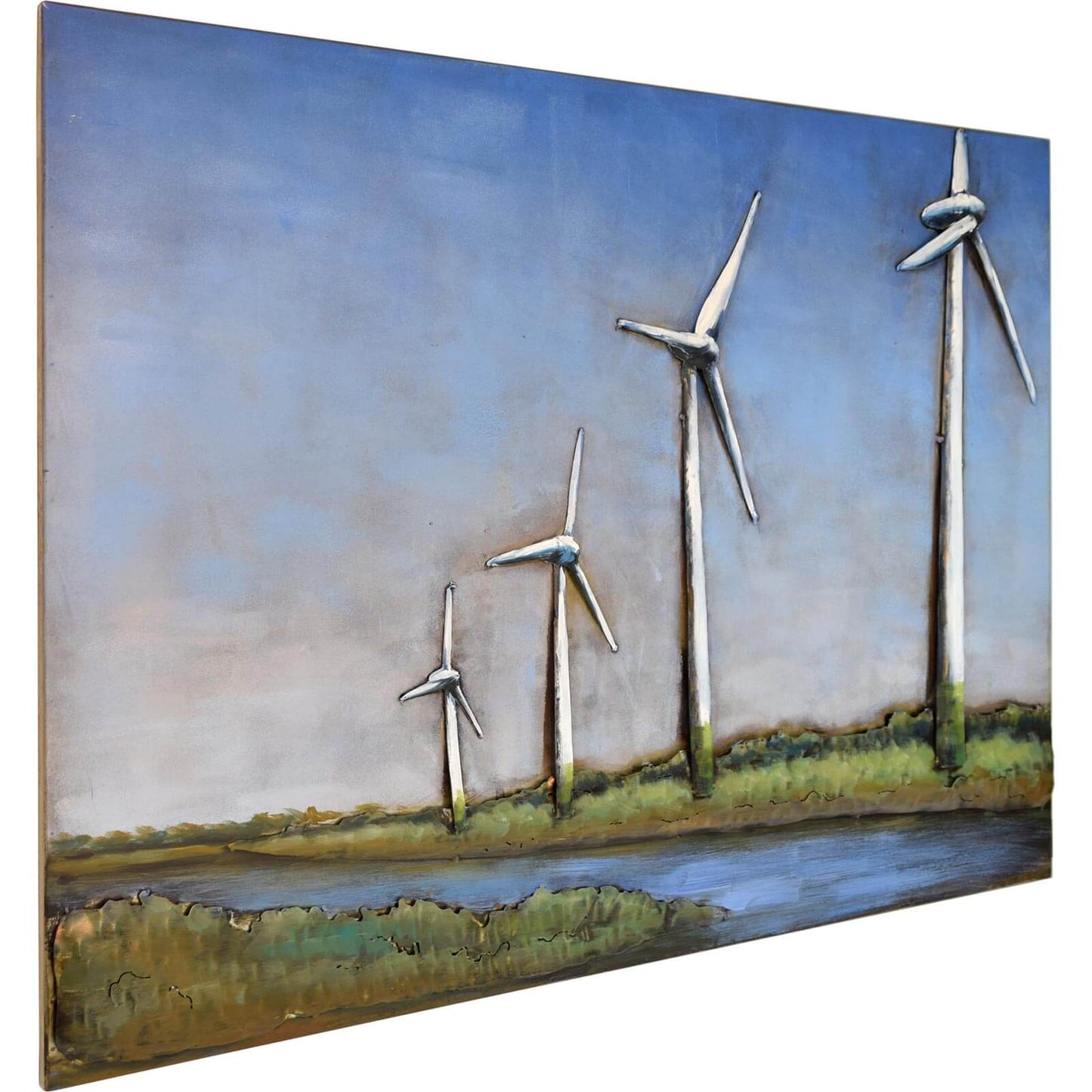 
                  
                    Metallbild Windmühlen 100 x 75 cm 3D-Optik Vintage / Industrialstyle
                  
                