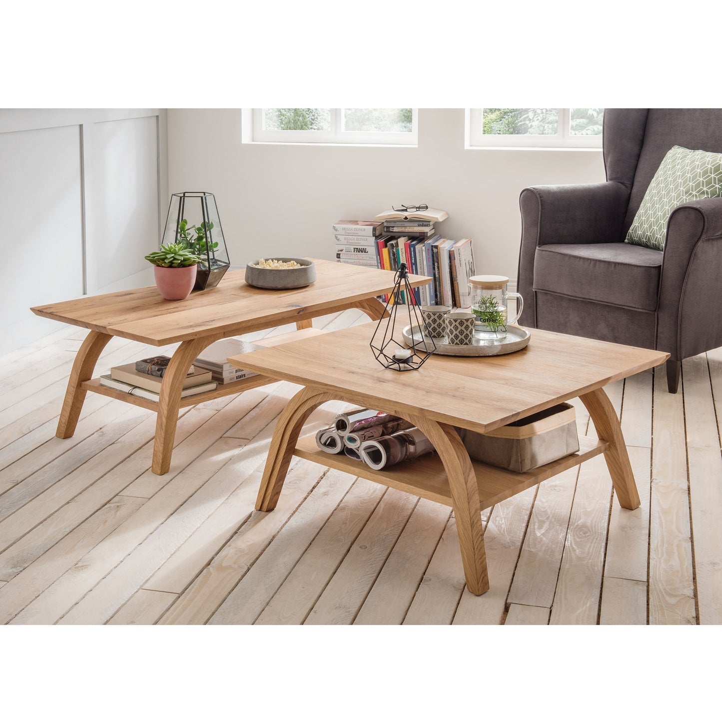 
                  
                    Couchtisch 120 x 60 cm Wildeiche massiv geölt - Vegas
                  
                