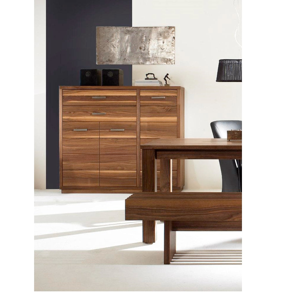 Highboard Nussbaum massiv - CubaLibre