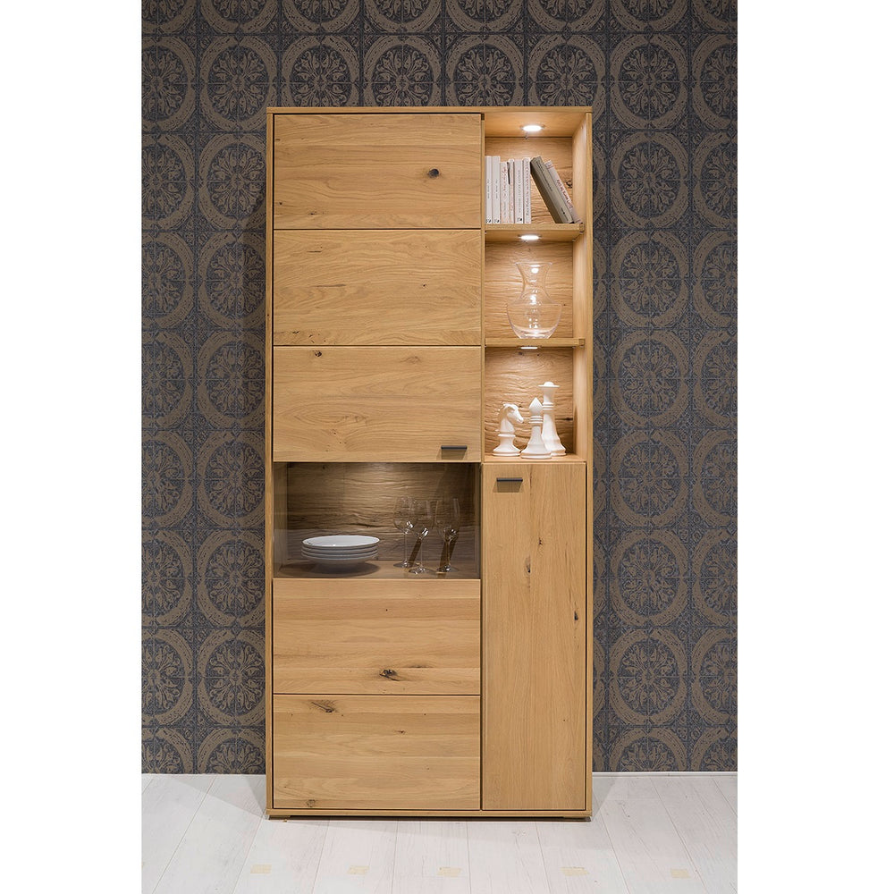 Vitrine Balkeneiche Bianco Front massiv - Bari