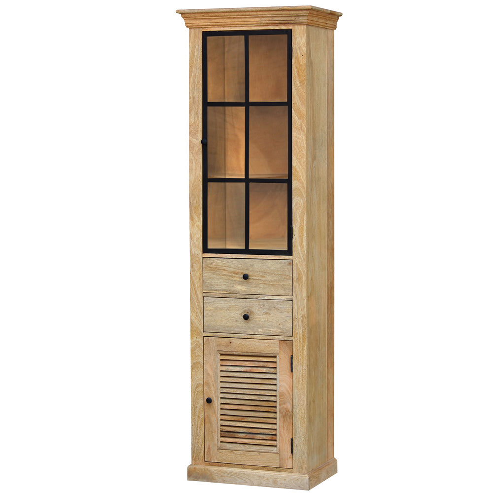 Vitrine Mango massiv Vintagelook - Dave