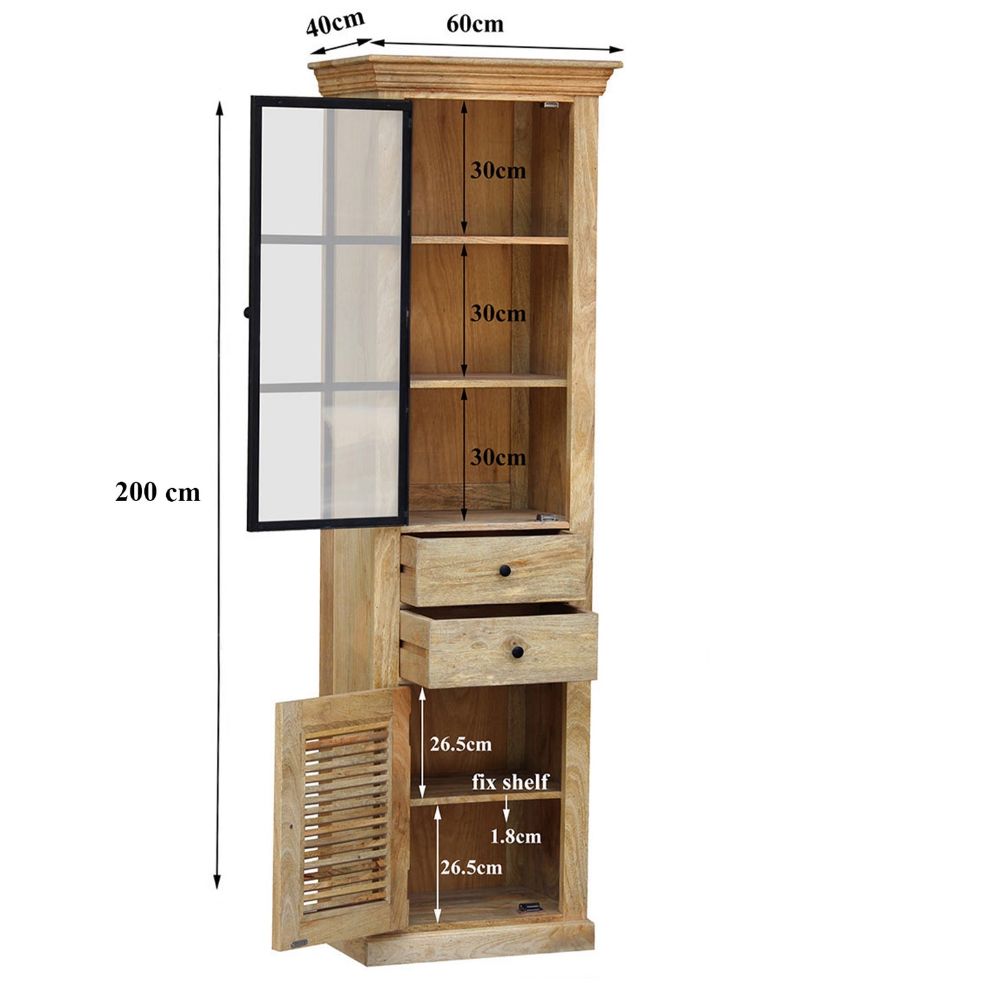 
                  
                    Vitrine Mango massiv Vintagelook - Dave
                  
                