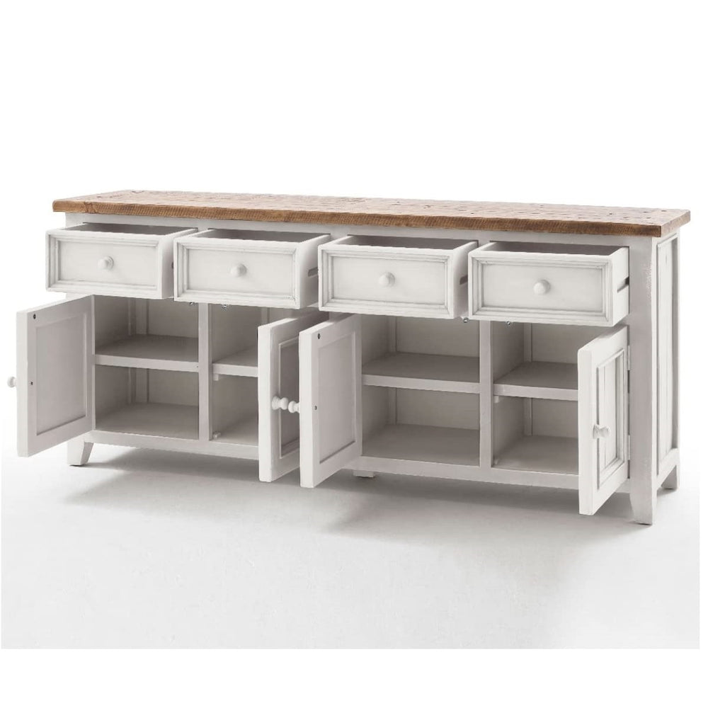 
                  
                    Big Sideboard Pinie massiv recycelt Weiss / Natur Landhaus Byron
                  
                