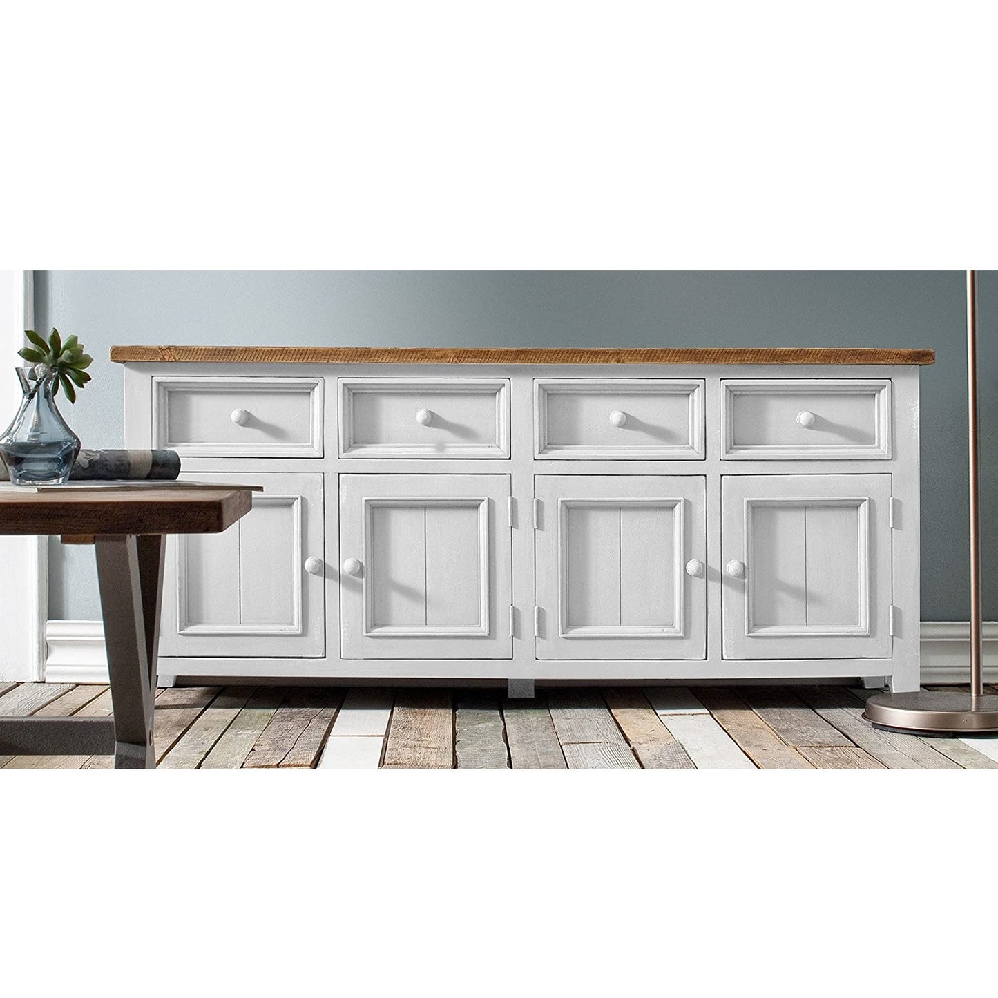 
                  
                    Big Sideboard Pinie massiv recycelt Weiss / Natur Landhaus Byron
                  
                
